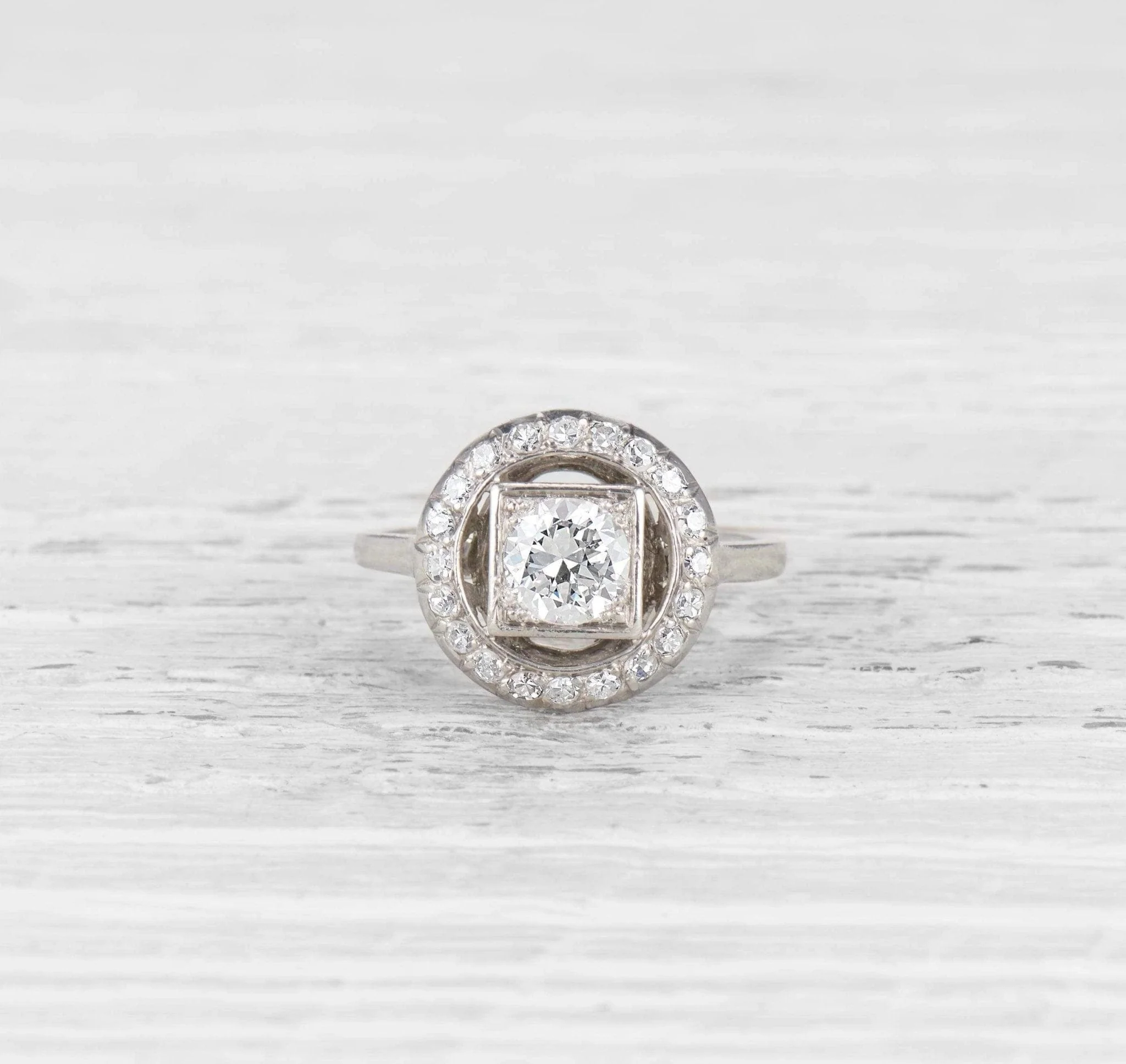 .74 CARAT LATE ART DECO DIAMOND ENGAGEMENT RING - Image 2