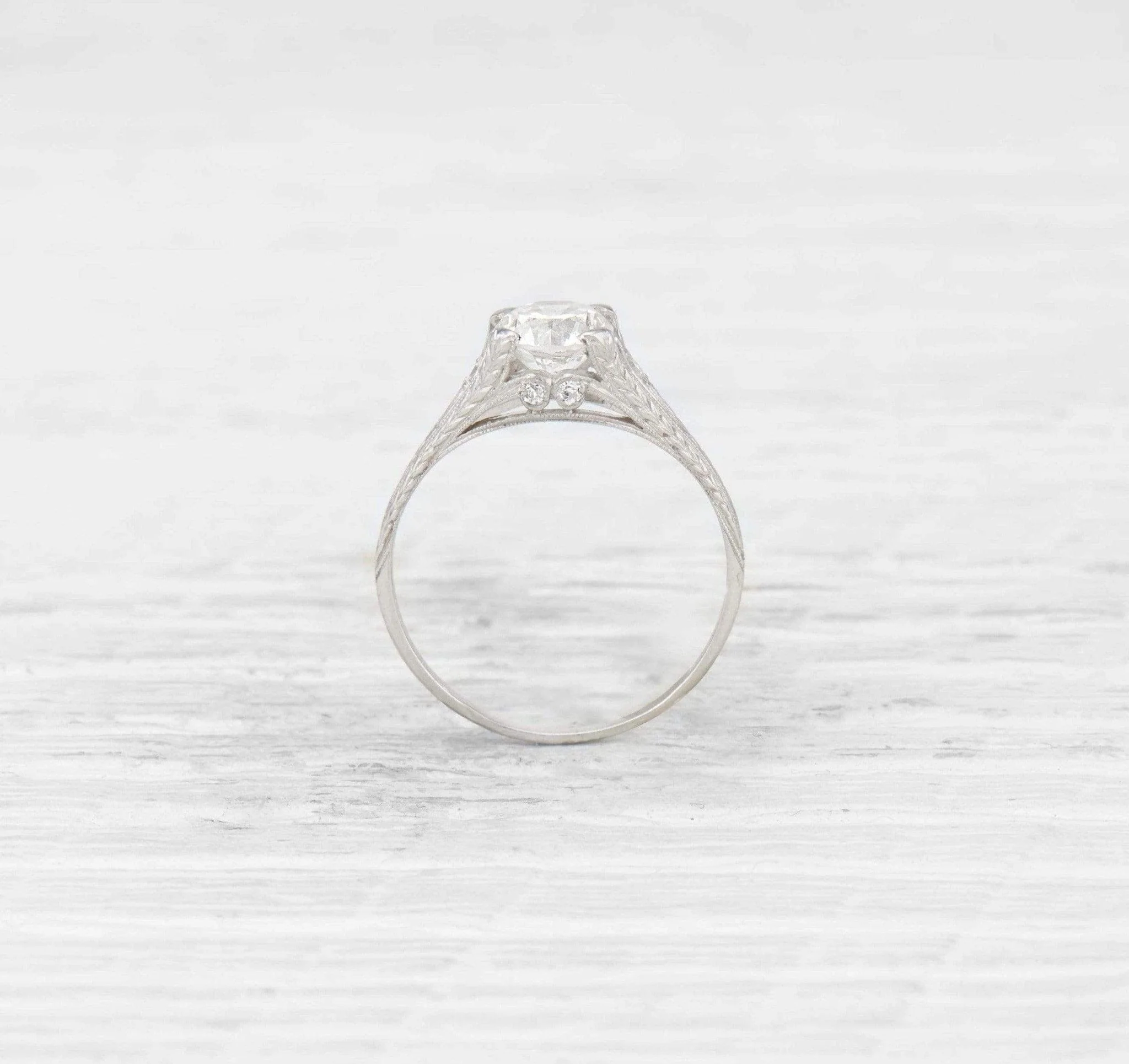 0.97 CARAT EDWARDIAN J E CALDWELL & CO. DIAMOND ENGAGEMENT RING - Image 4