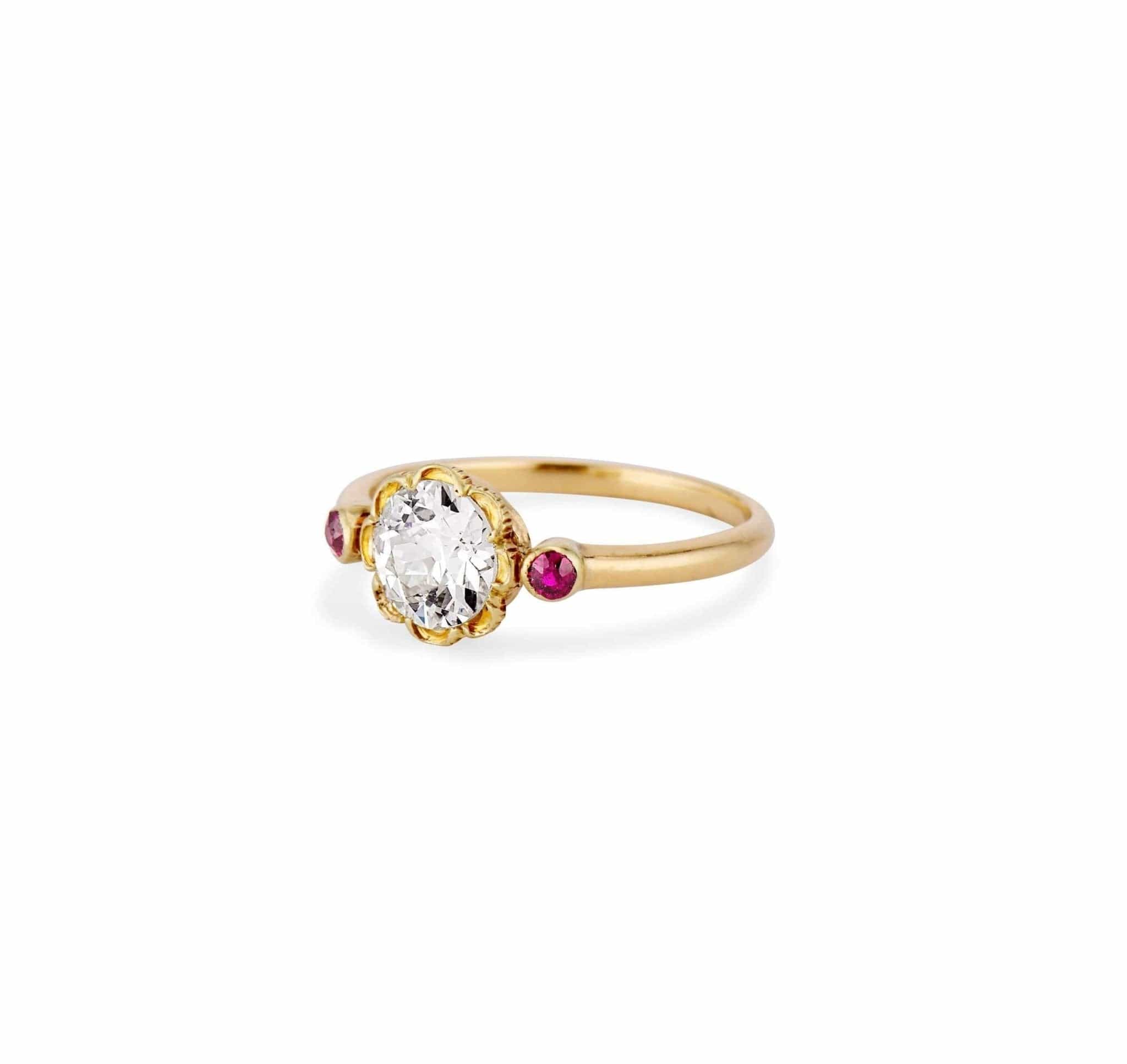 1.01 Carat Edwardian Diamond Engagement Ring
