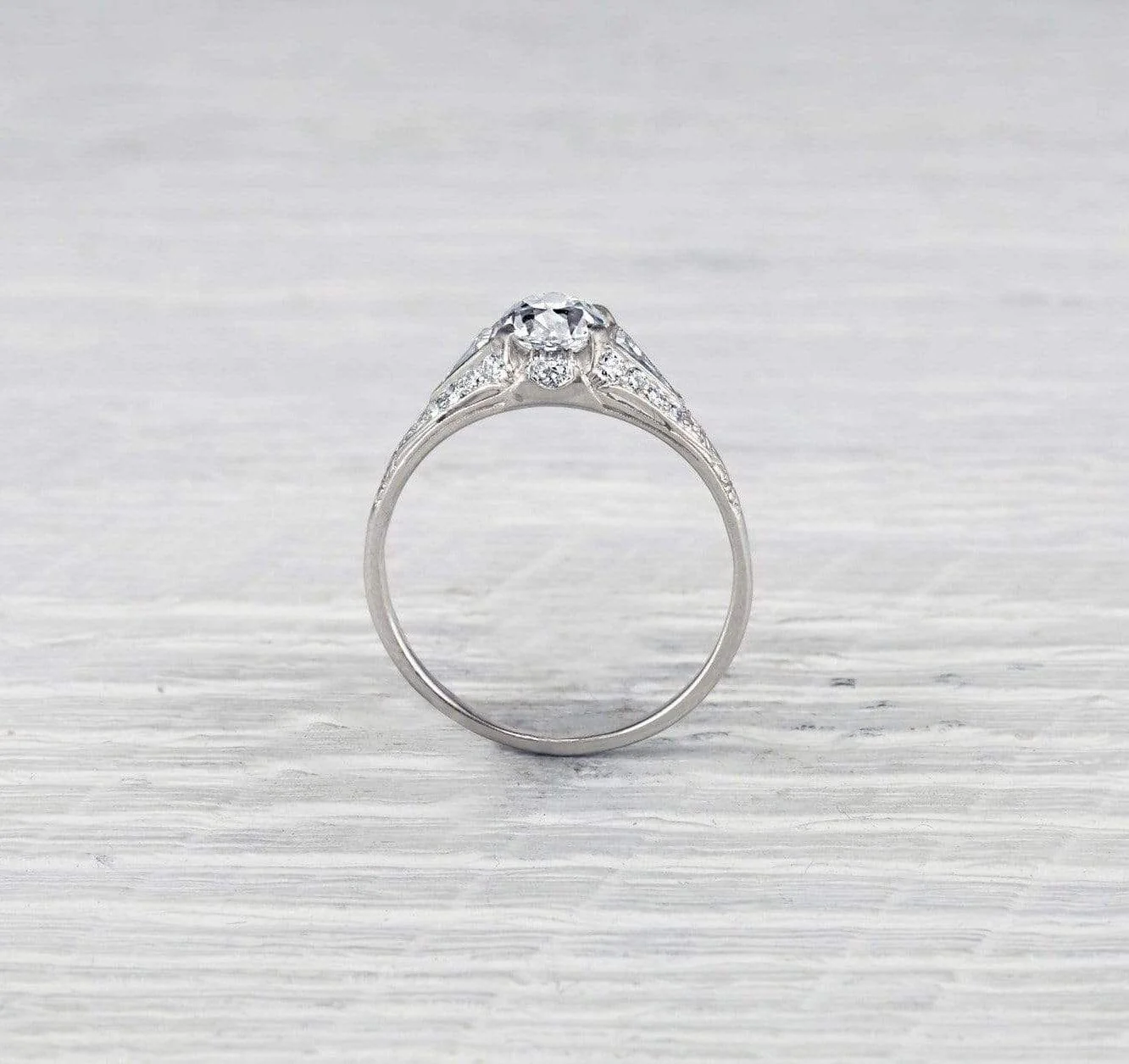 1.04 Carat Art Deco Shreve & Co. Diamond Engagement Ring - Image 4