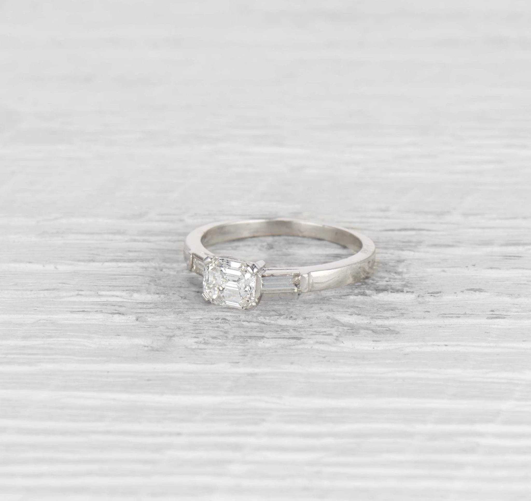 1.04 CARAT EMERALD CUT DIAMOND ENGAGEMENT RING