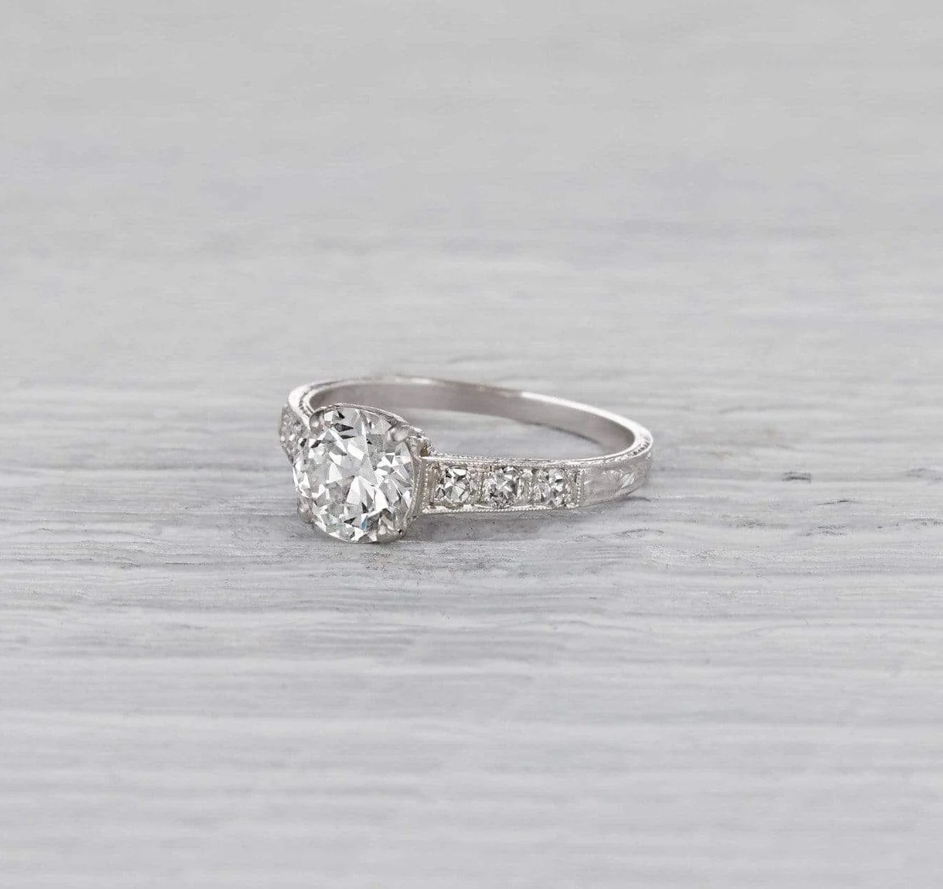 1.07 Carat Edwardian Diamond Engagement Ring