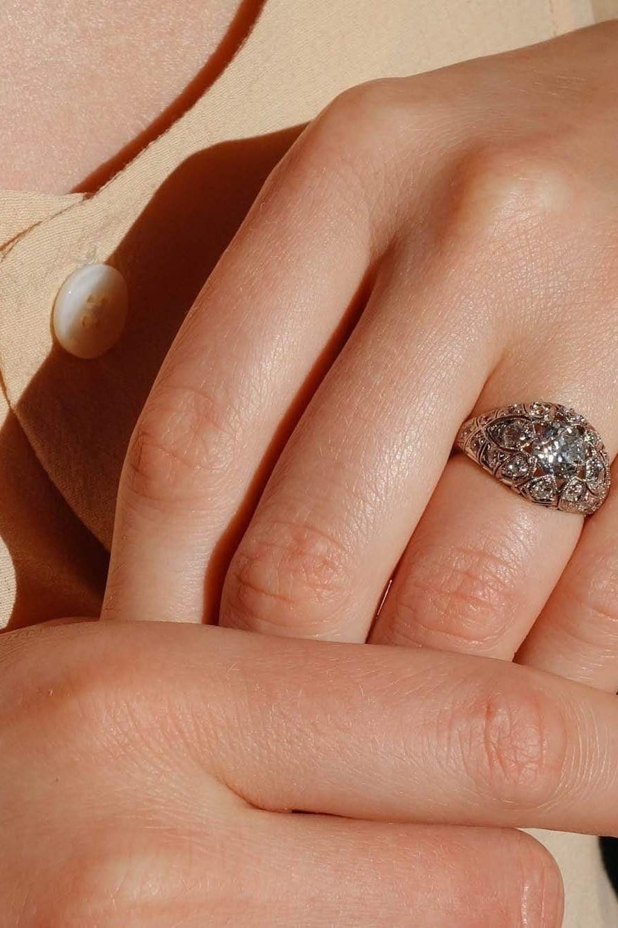 1.16 EDWARDIAN DIAMOND ENGAGEMENT RING - Image 5