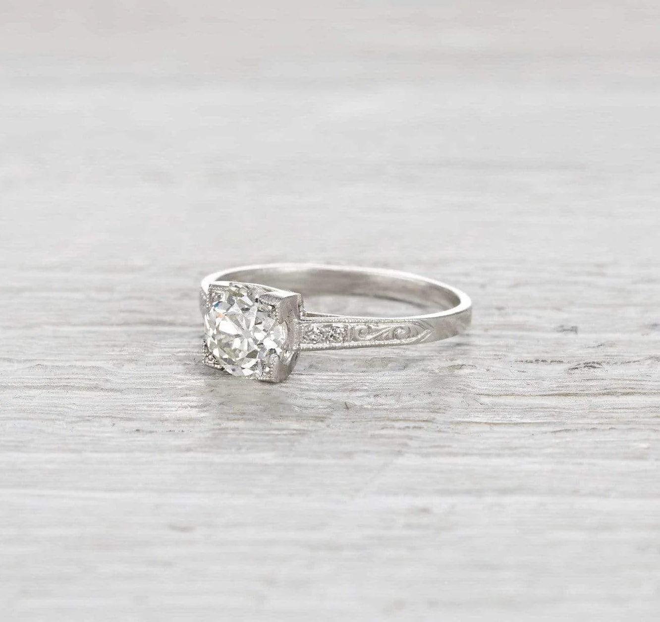 1.22 Carat Art Deco Engagement Ring