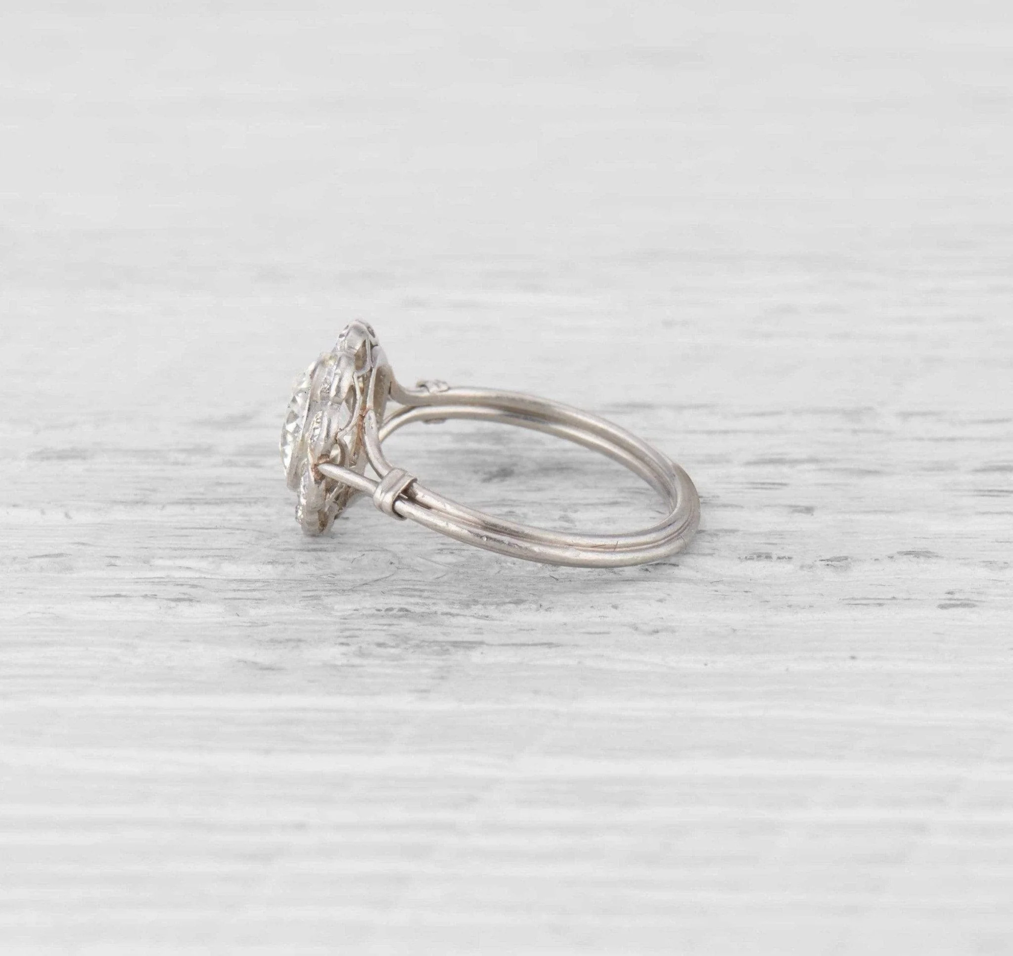 1.33 Carat Edwardian Diamond Cluster Ring - Image 3