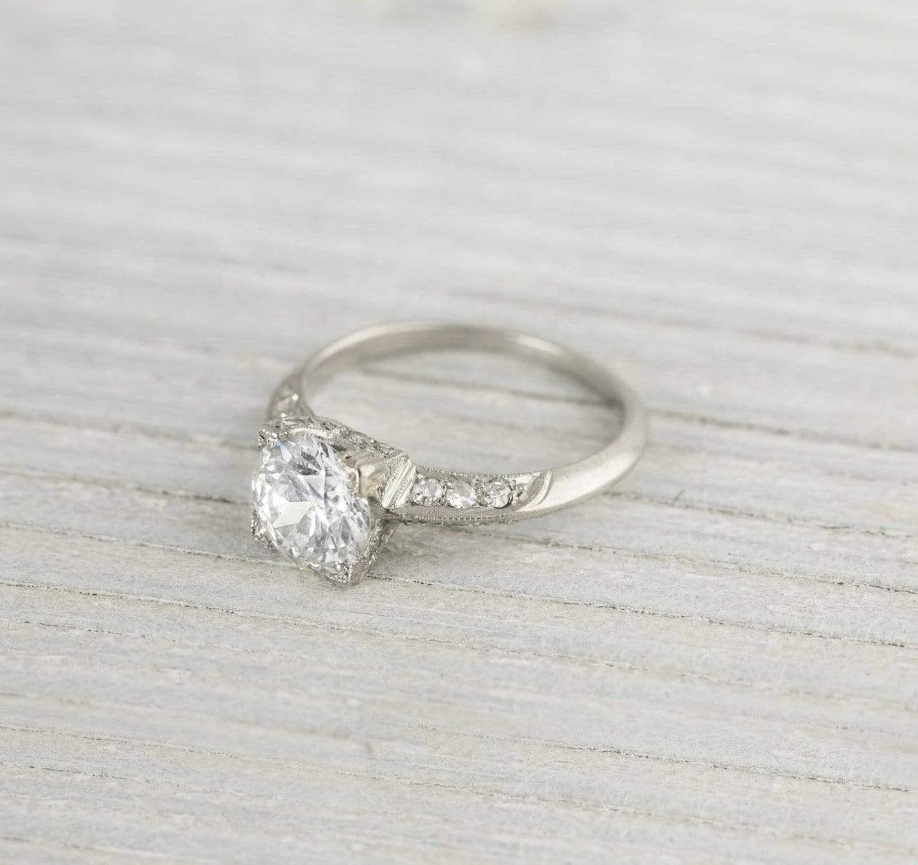 1.41 Carat Art Deco Engagement Ring