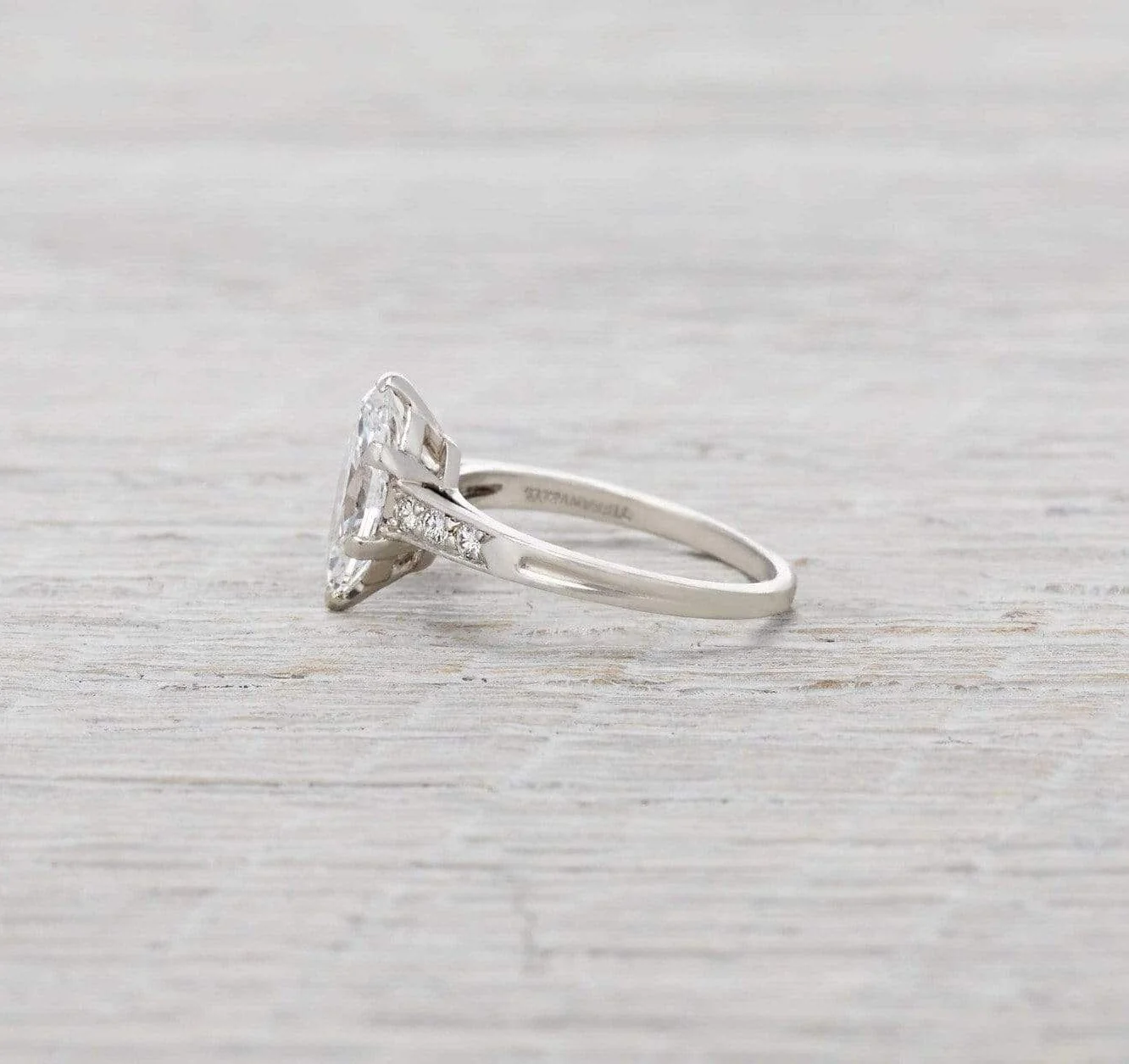 1.41 Carat Vintage Tiffany & Co. Marquise Engagement Ring - Image 3