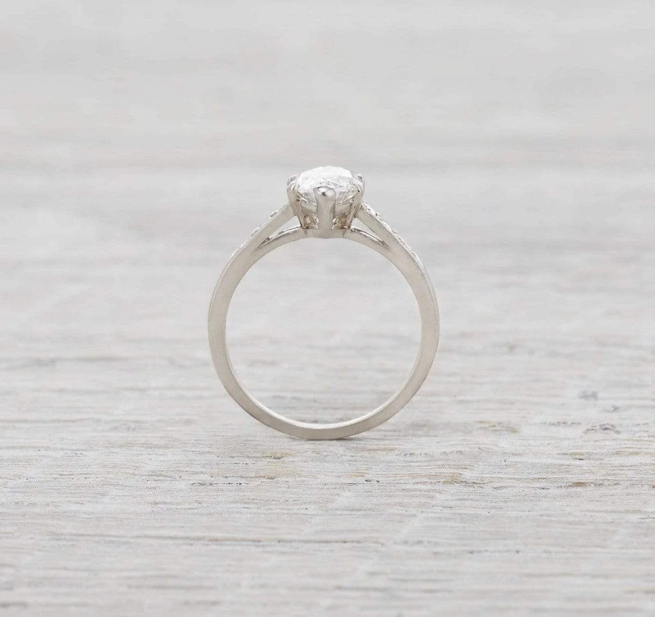 1.41 Carat Vintage Tiffany & Co. Marquise Engagement Ring - Image 4