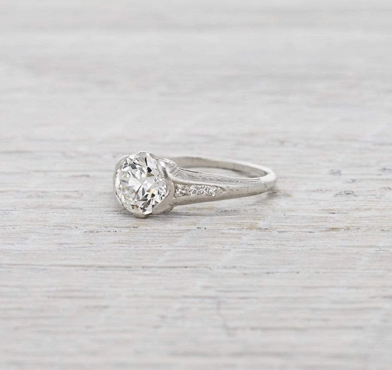 1.45 Carat Art Deco Engagement Ring