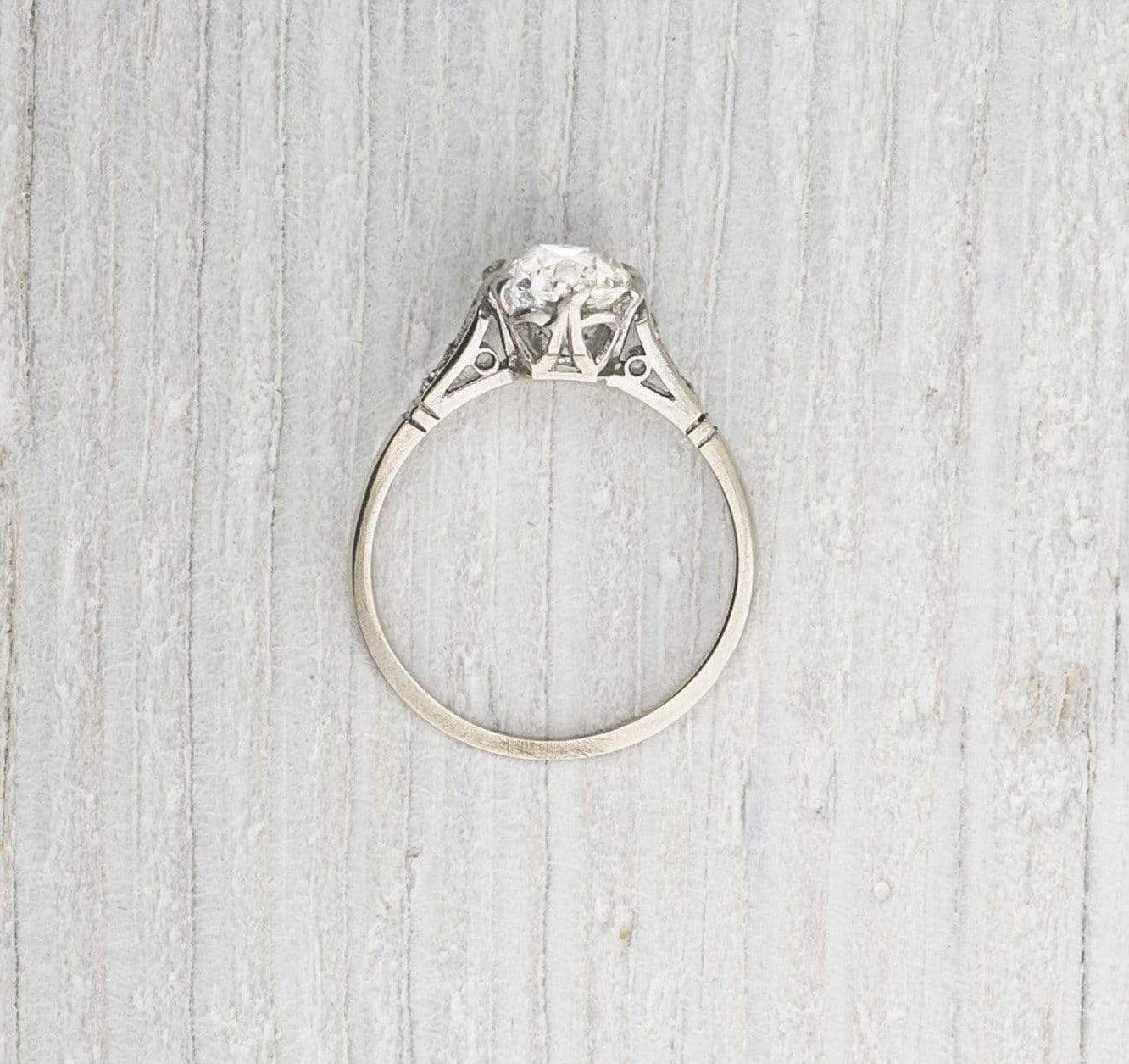 1.50 Carat Cushion Cut Vintage Diamond Engagement Ring - Image 3
