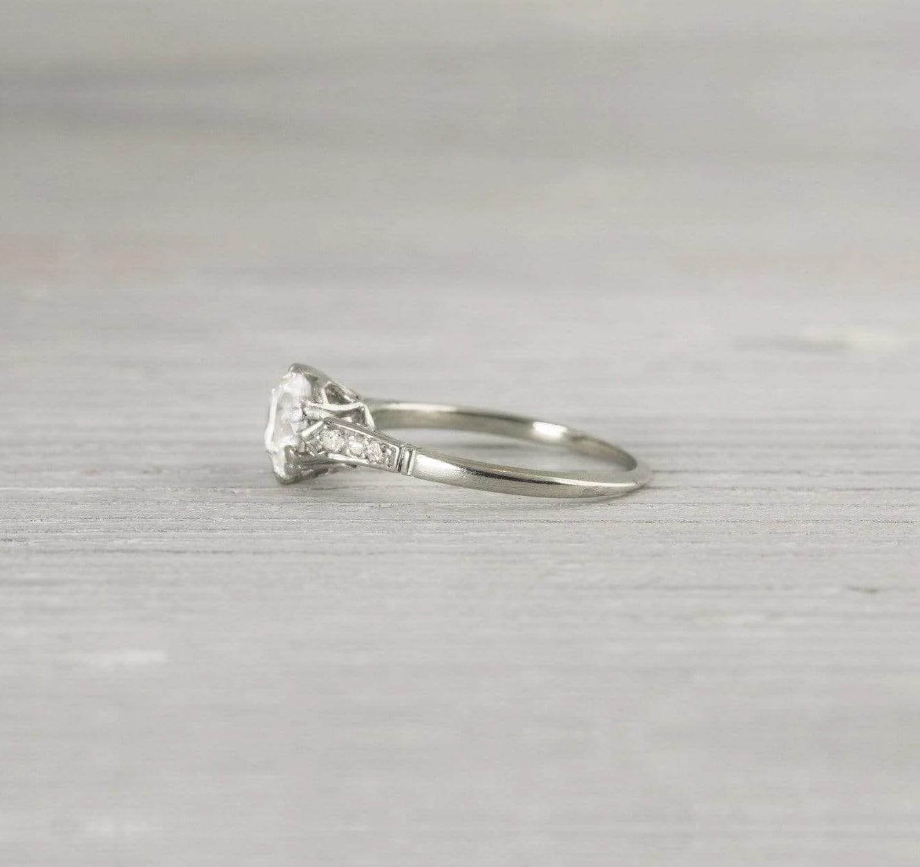 1.50 Carat Cushion Cut Vintage Diamond Engagement Ring - Image 4