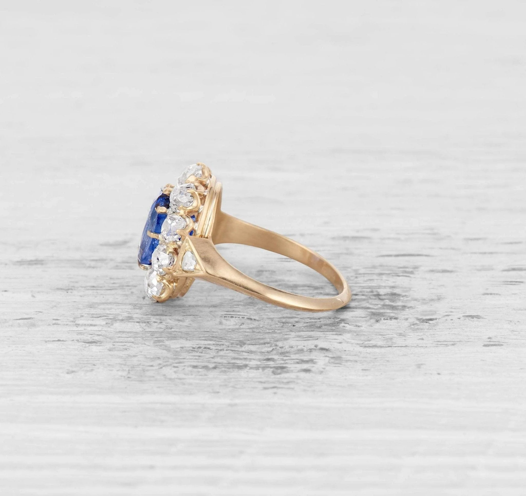 1.50 CARAT VICTORIAN AND DIAMOND CLUSTER ENGAGEMENT RING - Image 3