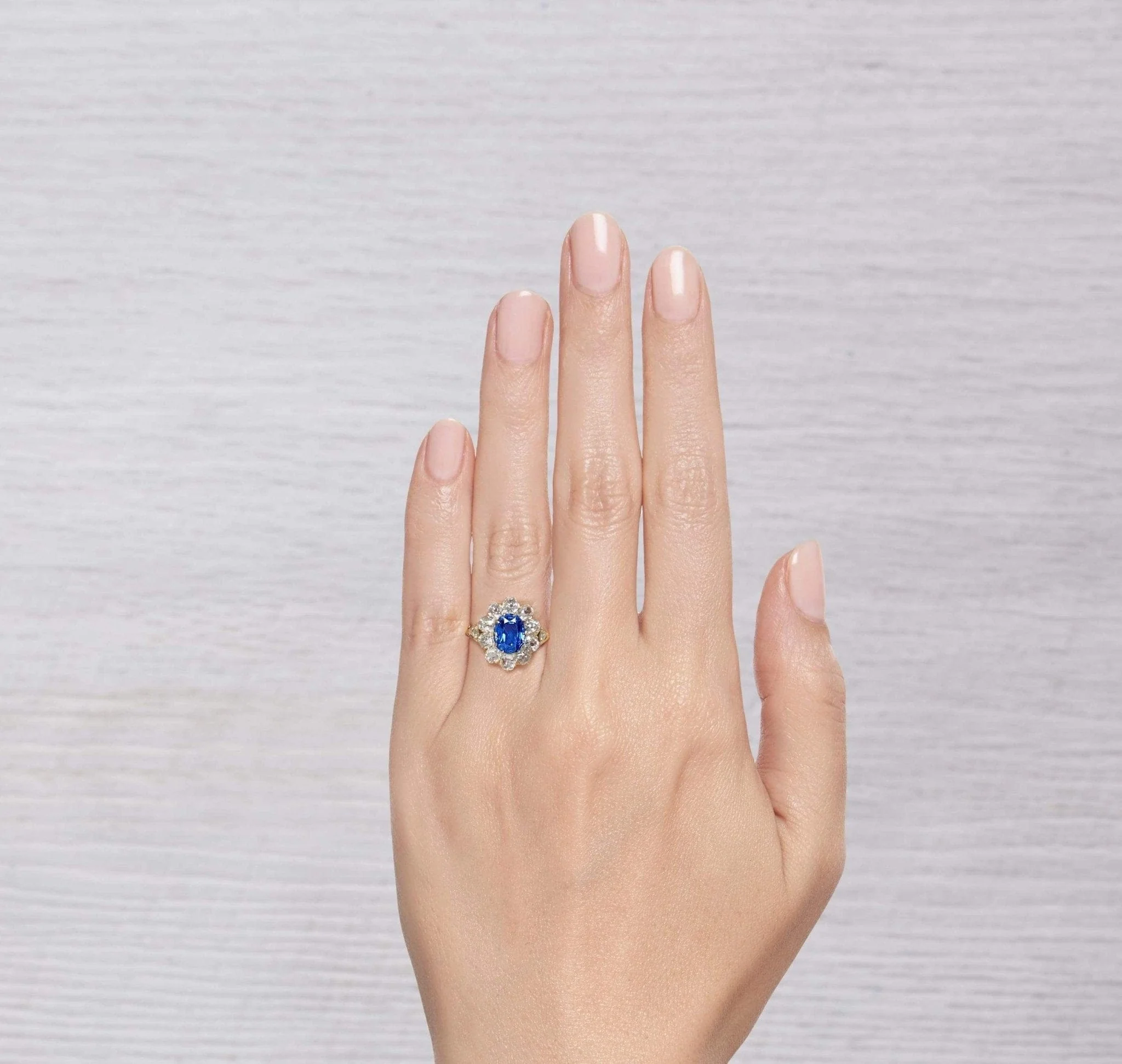 1.50 CARAT VICTORIAN AND DIAMOND CLUSTER ENGAGEMENT RING - Image 7
