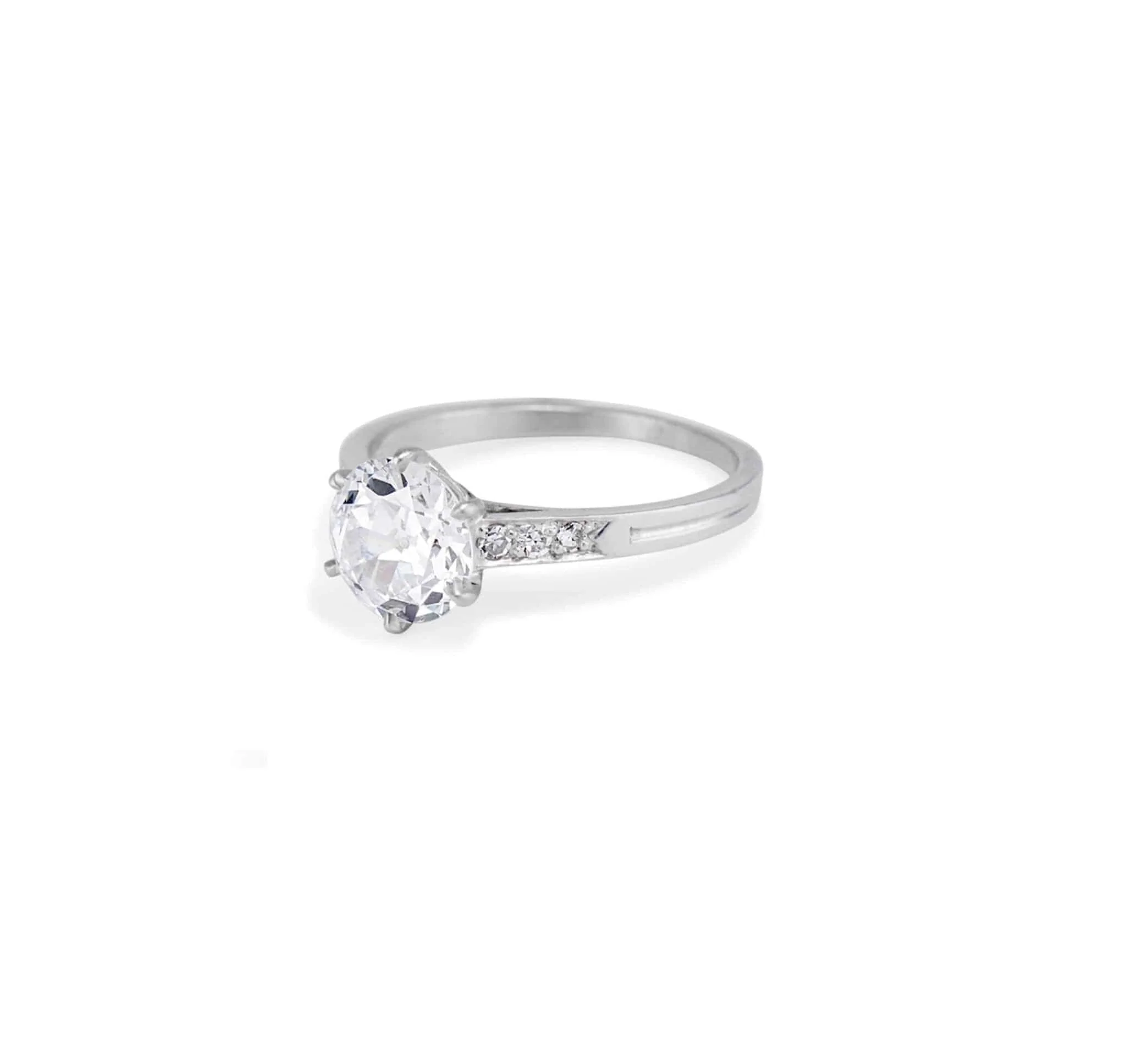 Tiffany & Co. Art Deco 1.59 Carat Old European Cut Diamond Solitaire