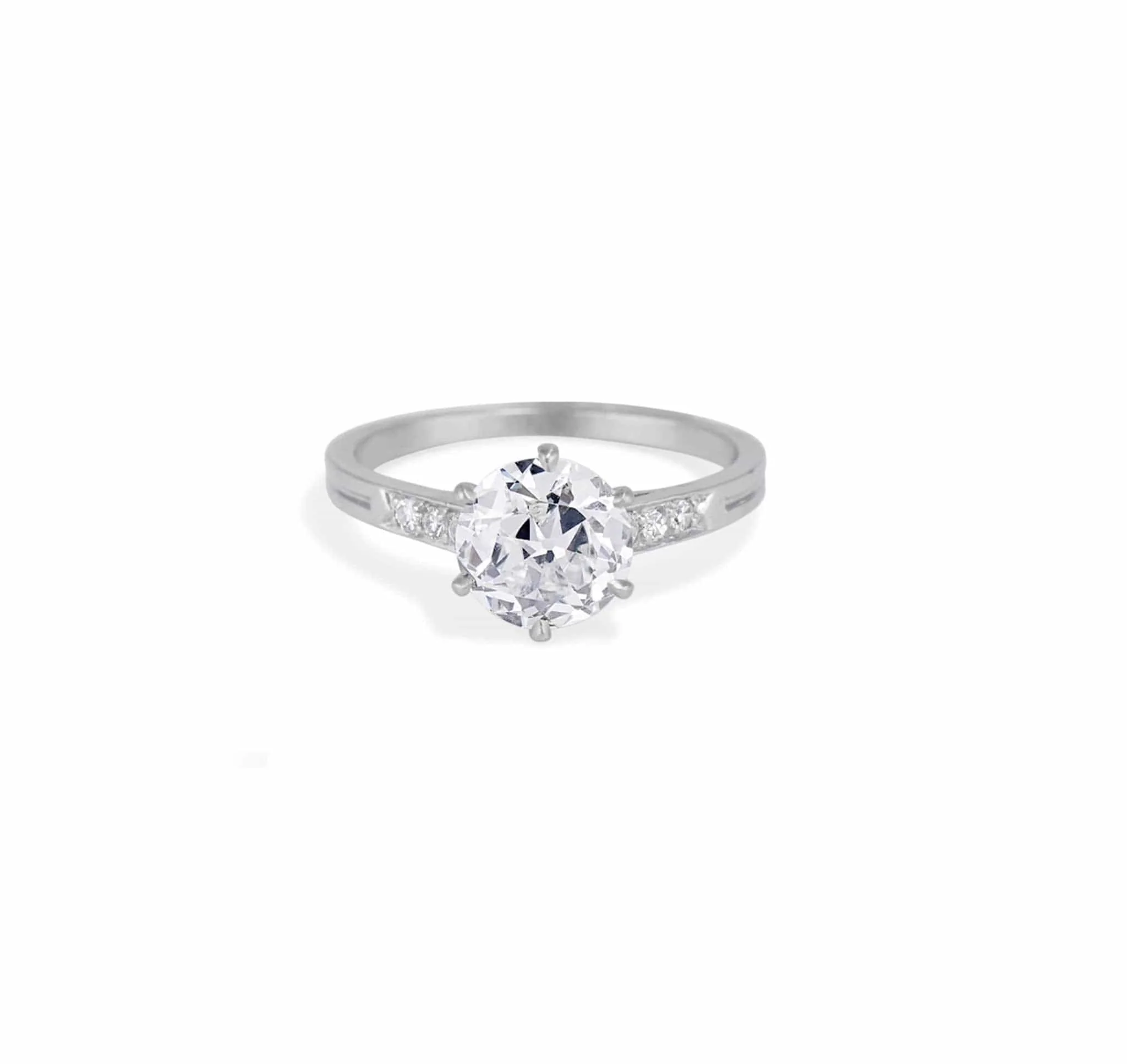 Tiffany & Co. Art Deco 1.59 Carat Old European Cut Diamond Solitaire - Image 2