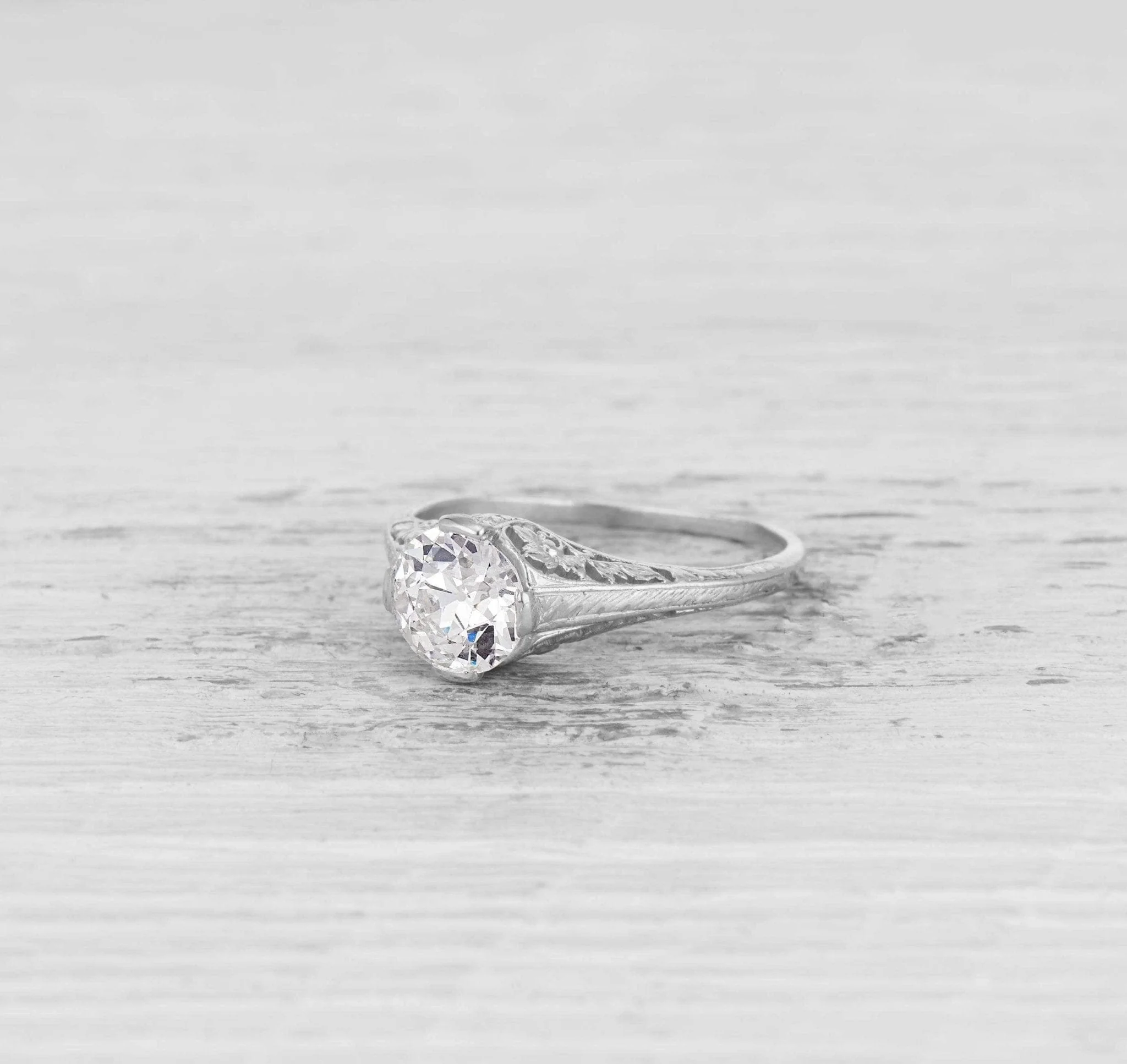 1.71 CARAT EDWARDIAN DIAMOND ENGAGEMENT RING