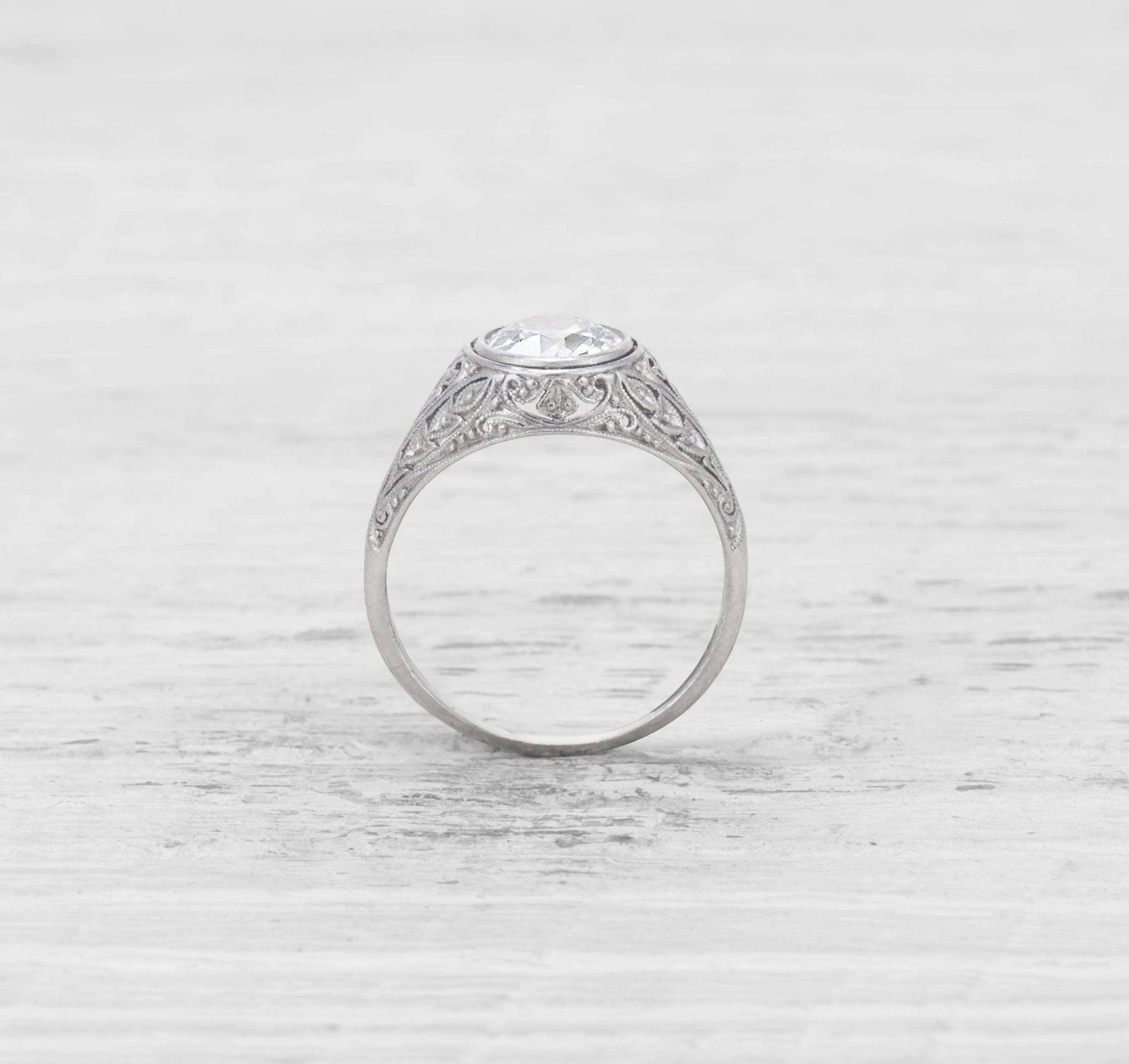 1.75 CARAT EDWARDIAN DIAMOND ENGAGEMENT RING - Image 4