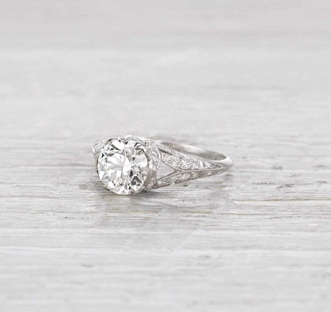 1.79 Carat Edwardian Engagement Ring