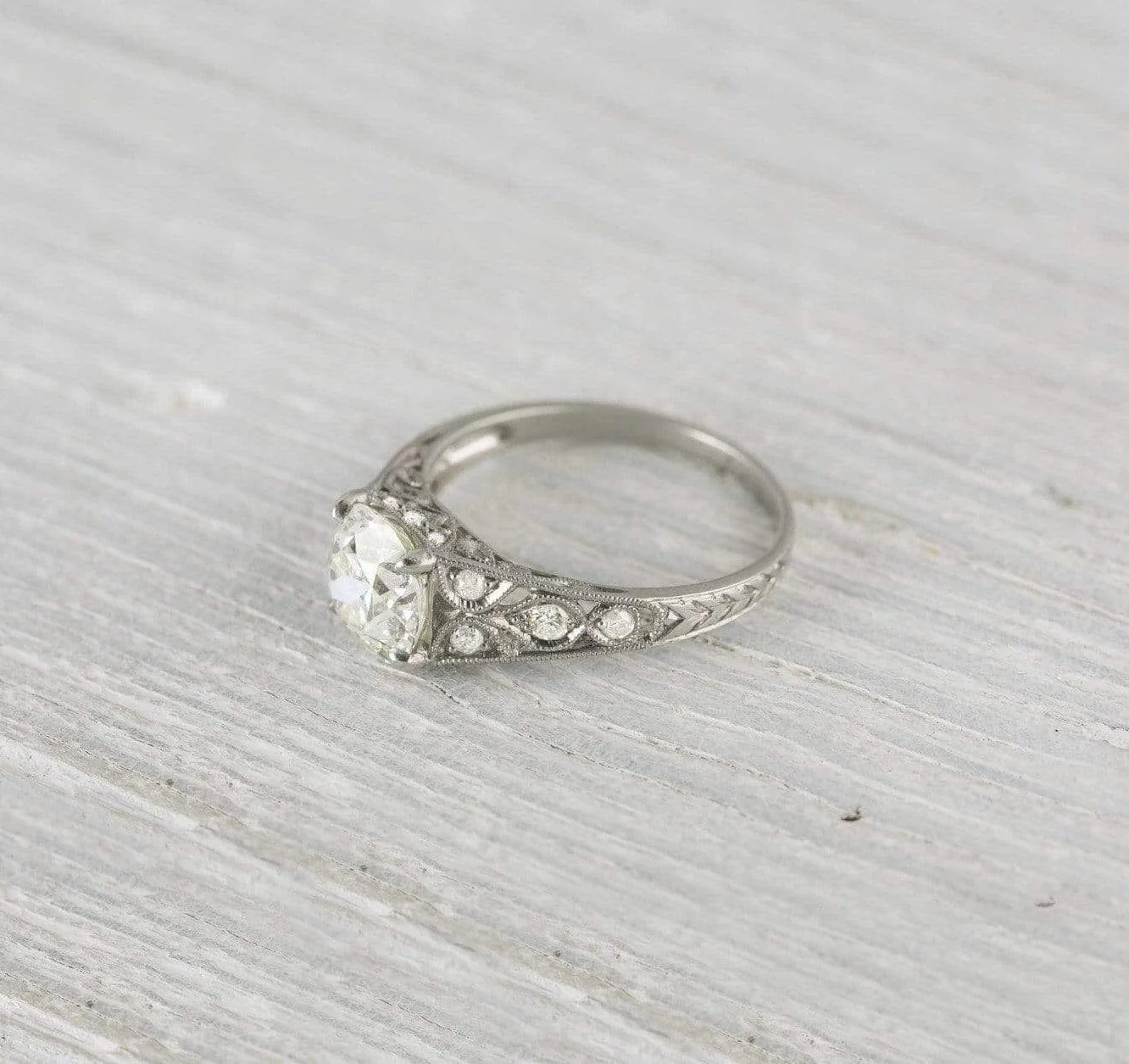 1.81 Carat Edwardian Vintage Engagement Ring