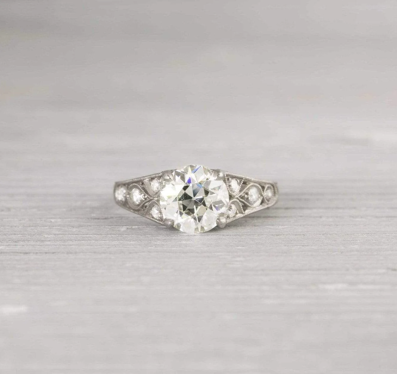 1.81 Carat Edwardian Vintage Engagement Ring - Image 2