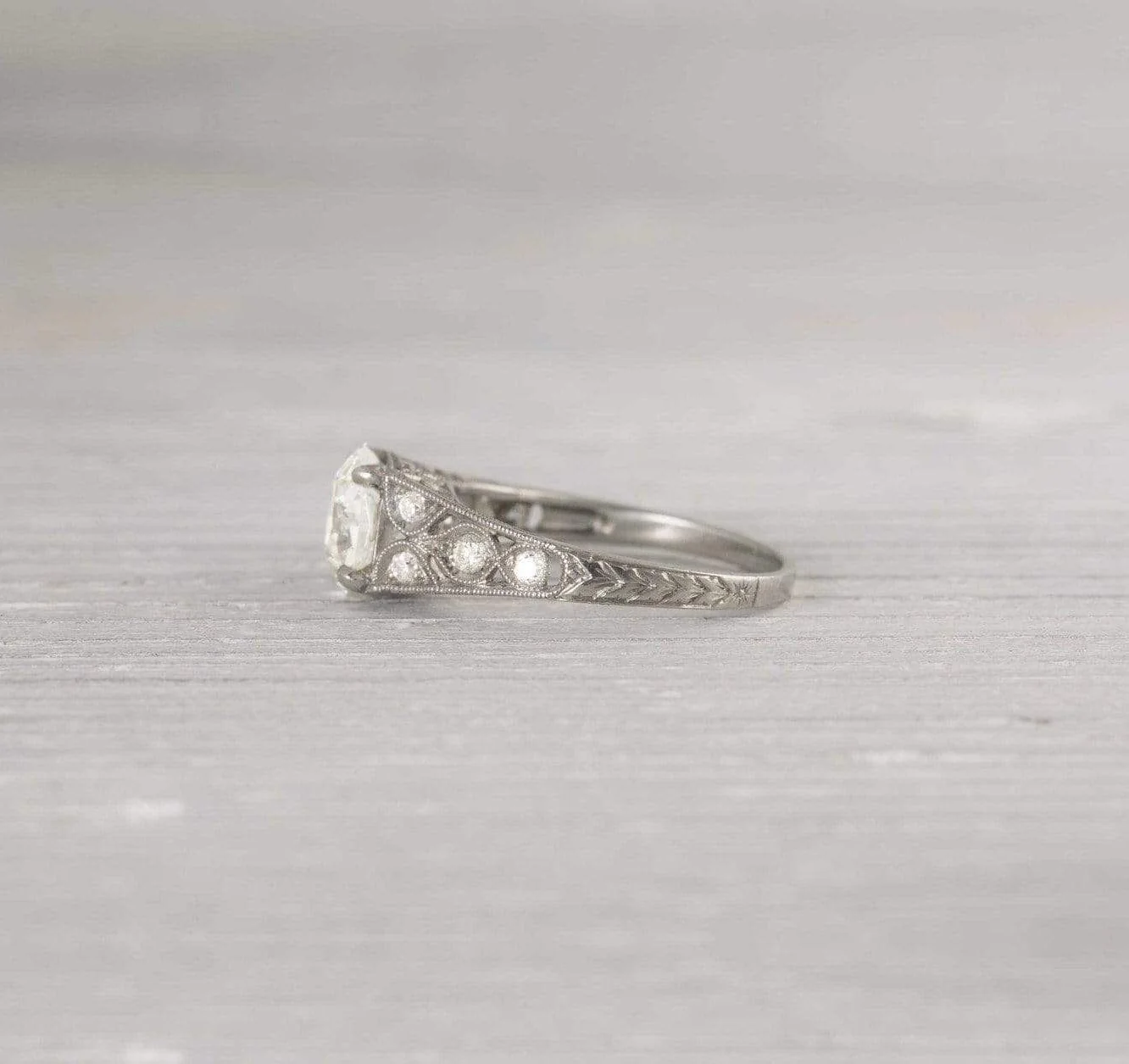 1.81 Carat Edwardian Vintage Engagement Ring - Image 3
