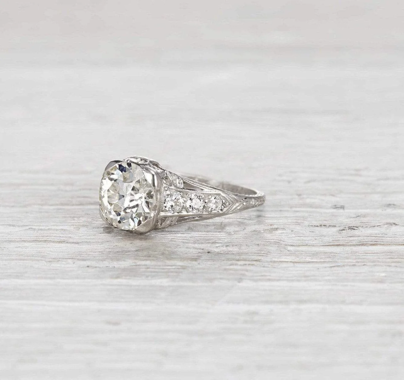 1.90 Carat Edwardian Engagement Ring