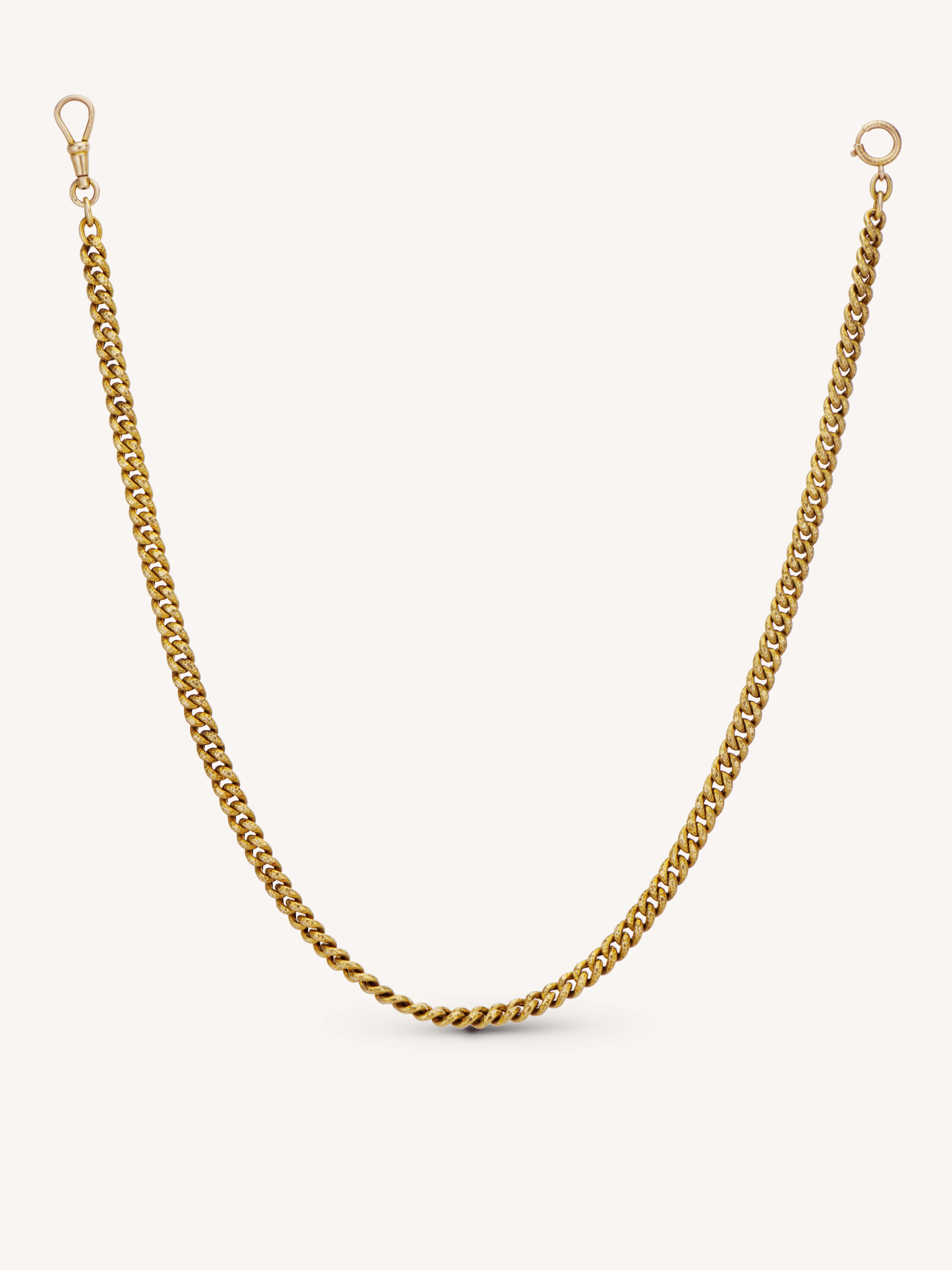 Antique Victorian Hammered Yellow Gold Chain - Image 4