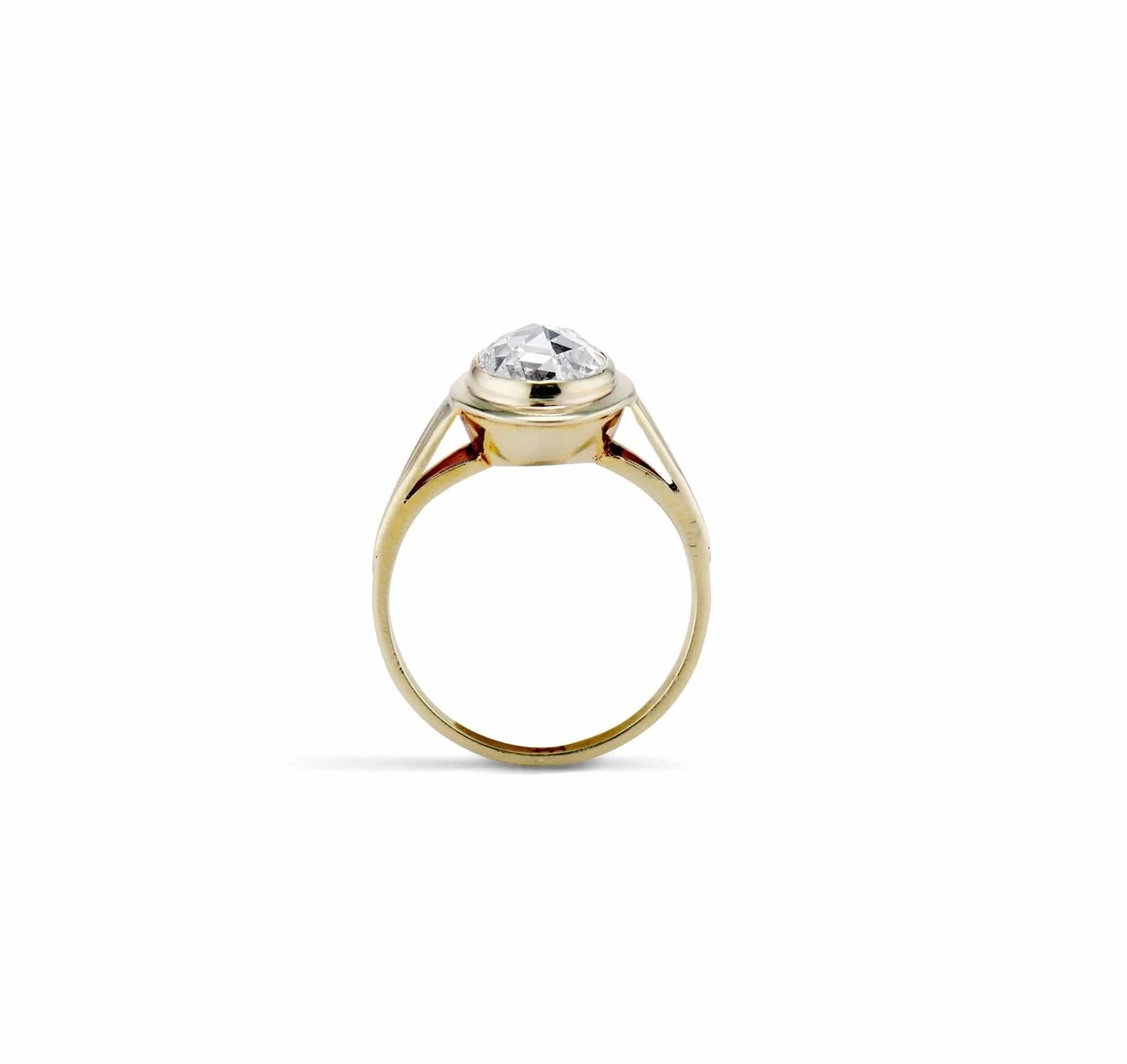 19th Century 1.11 Carat Rose Cut Bezel Engagement Ring - Image 4