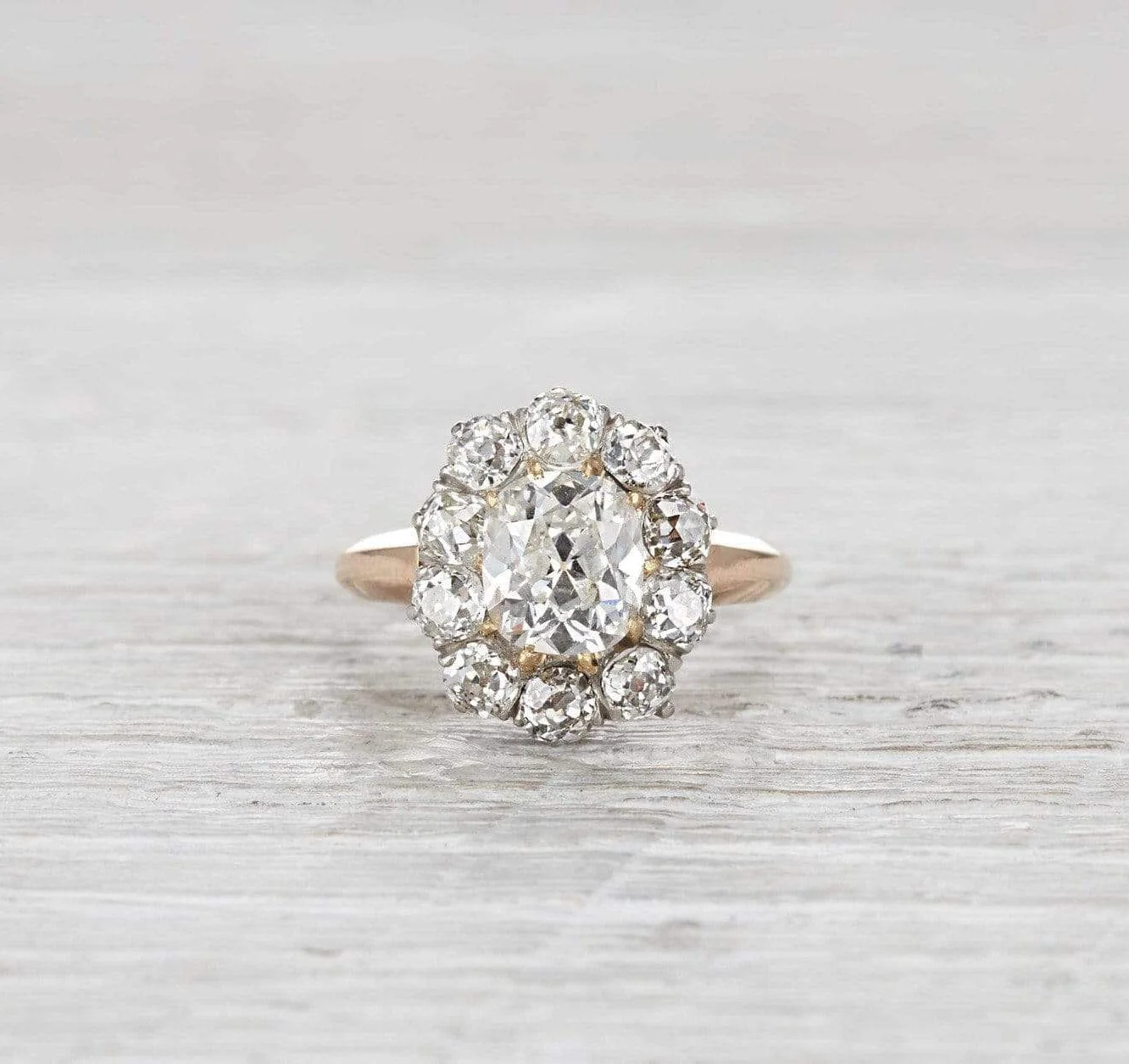 2.10 Carat Edwardian Cluster Engagement Ring - Image 2