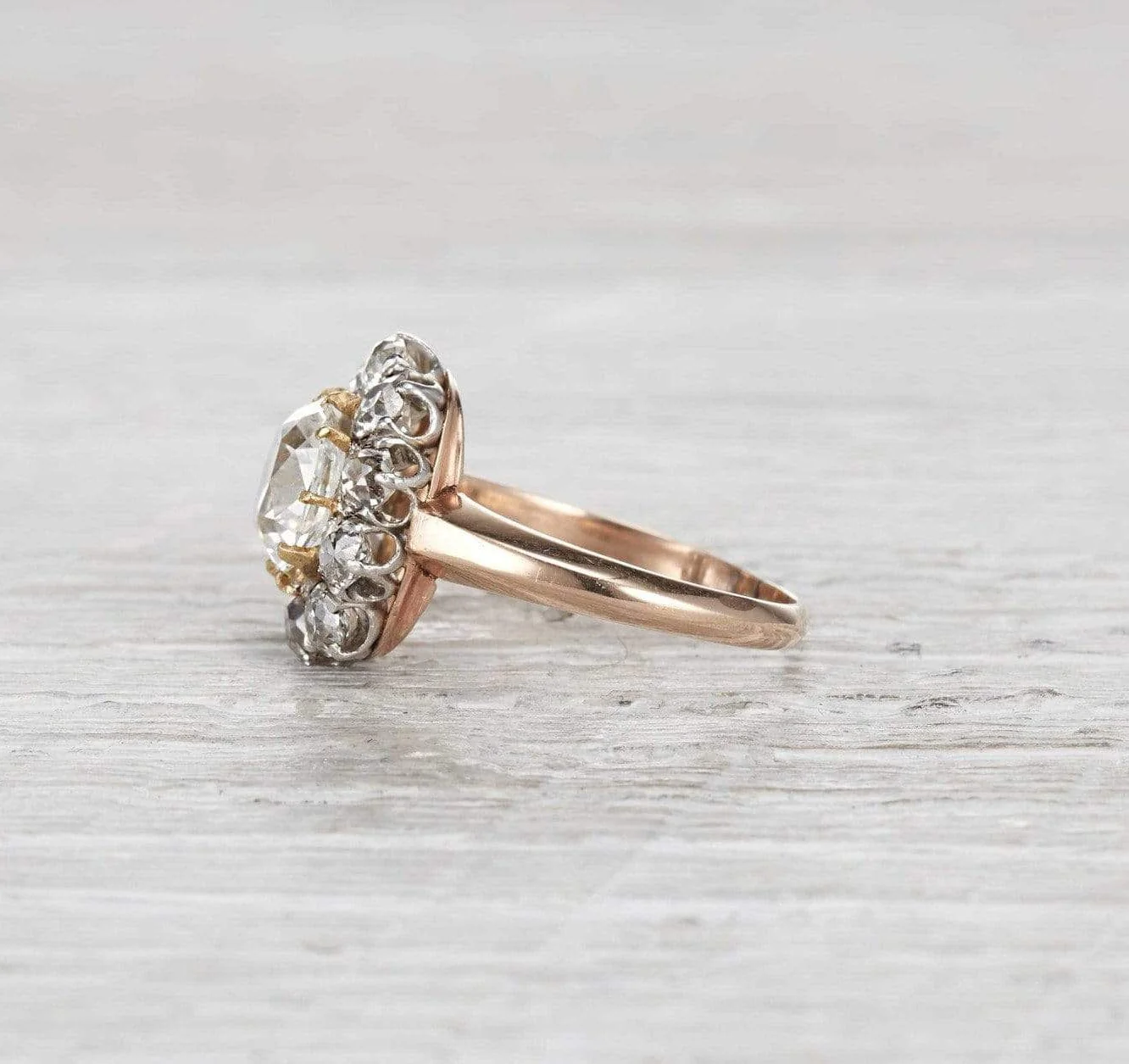 2.10 Carat Edwardian Cluster Engagement Ring - Image 3