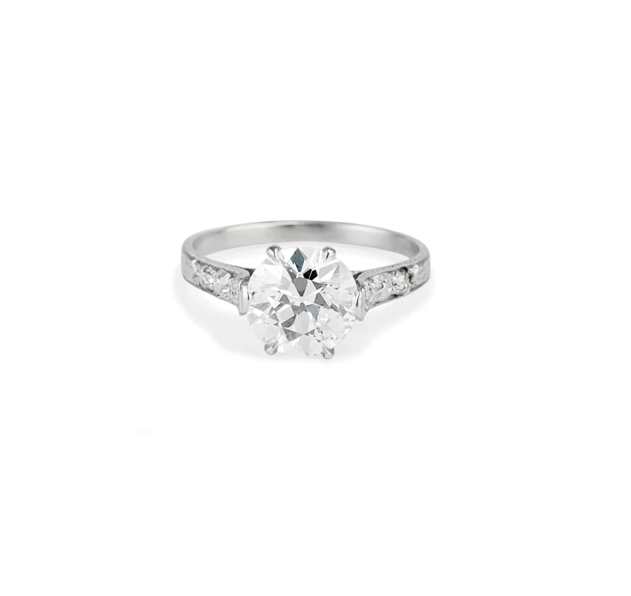 Edwardian 2.16 Carat Old European Cut Diamond Ring - Image 2