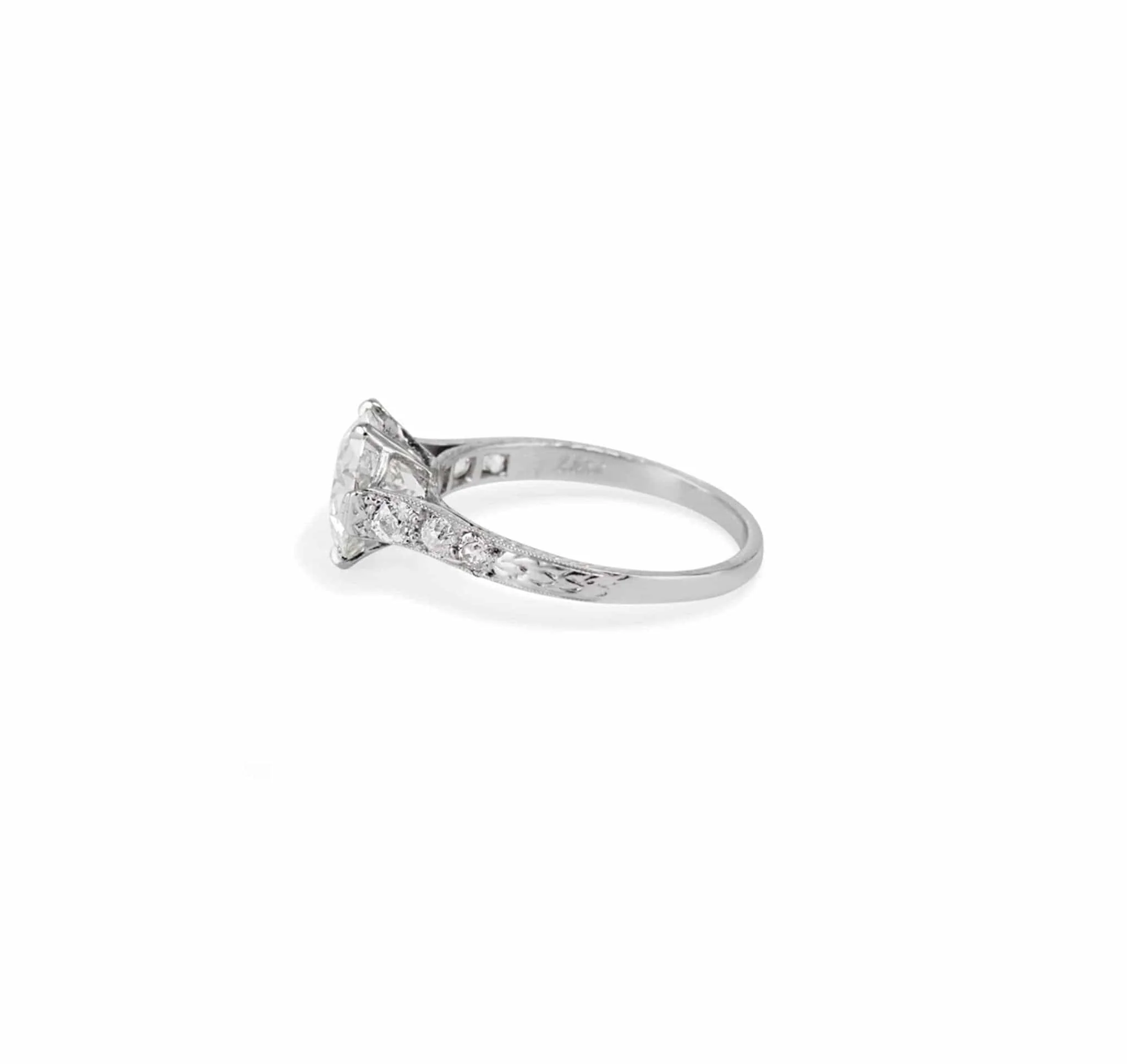 Edwardian 2.16 Carat Old European Cut Diamond Ring - Image 3