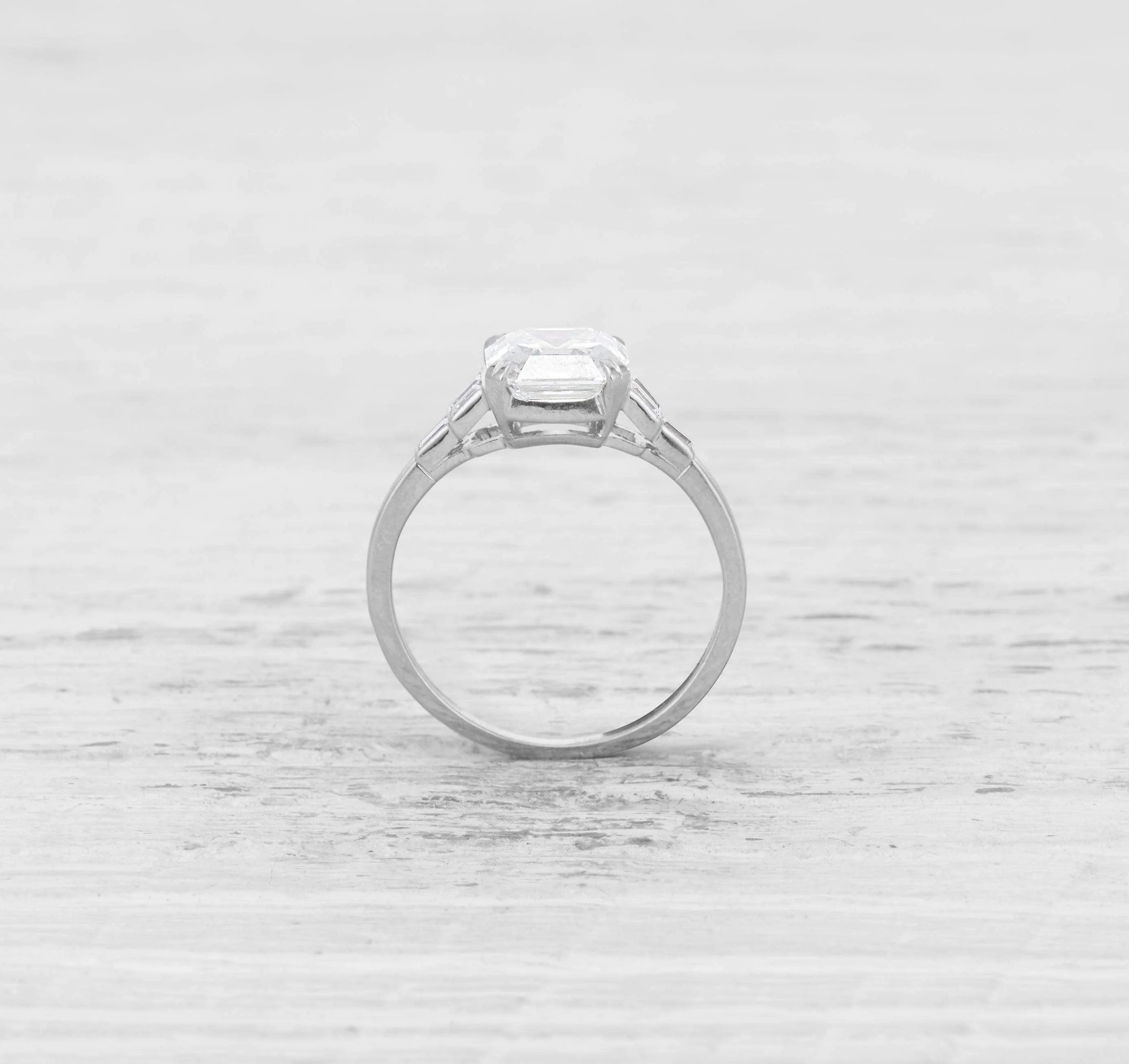 2.25 CARAT ART DECO ASSCHER-CUT DIAMOND ENGAGEMENT RING - Image 4