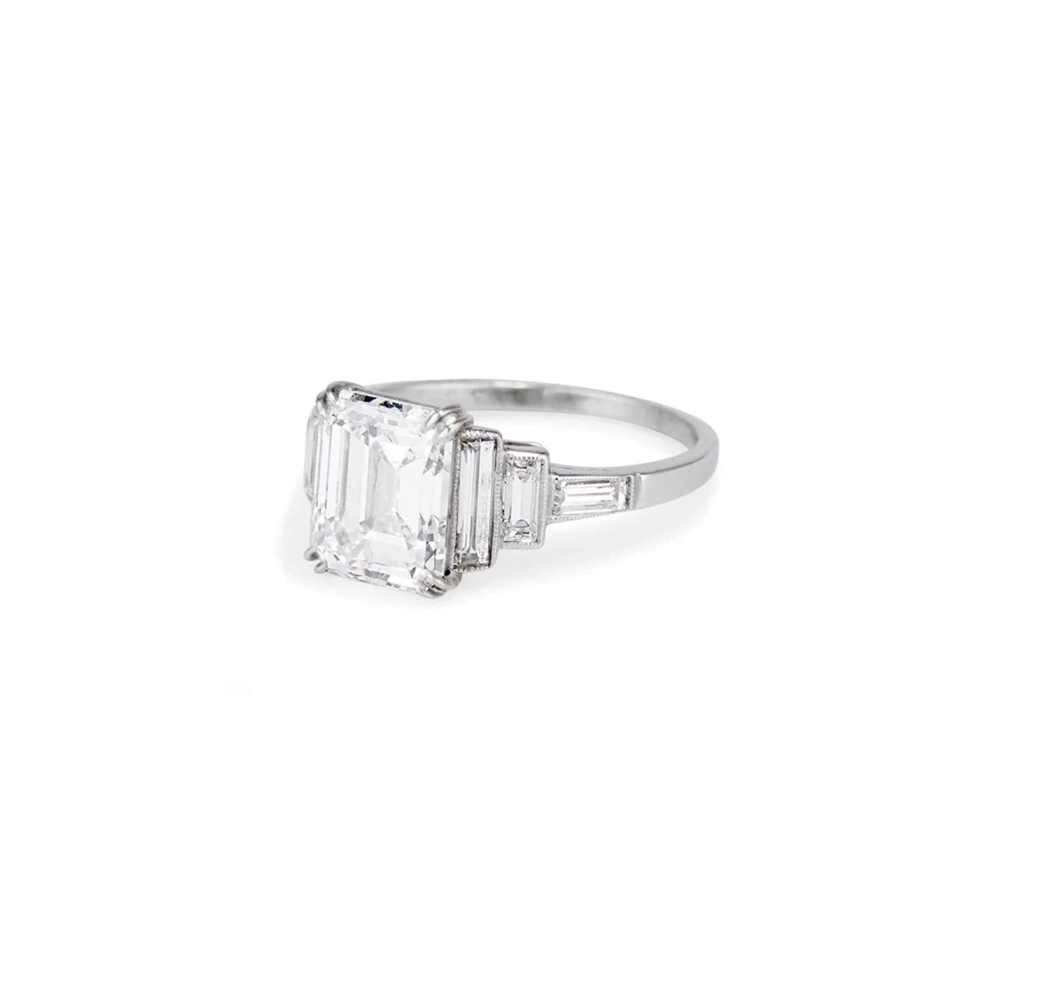 2.56 Carat Art Deco Diamond Engagement Ring