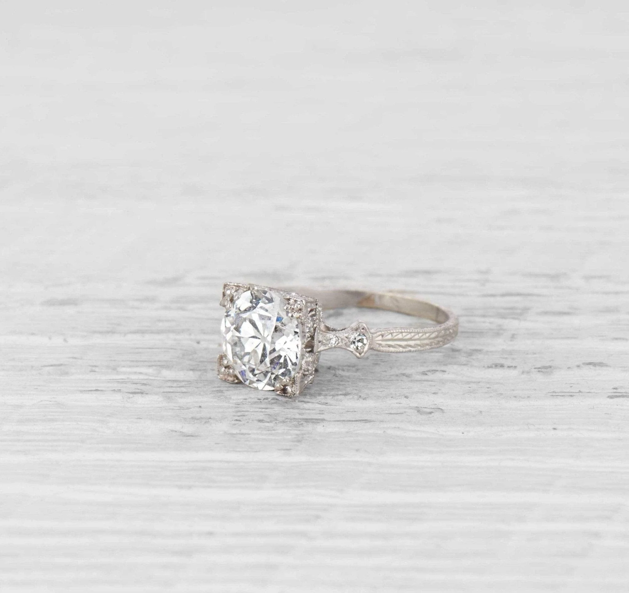 2.70 Carat Edwardian Diamond Engagement Ring