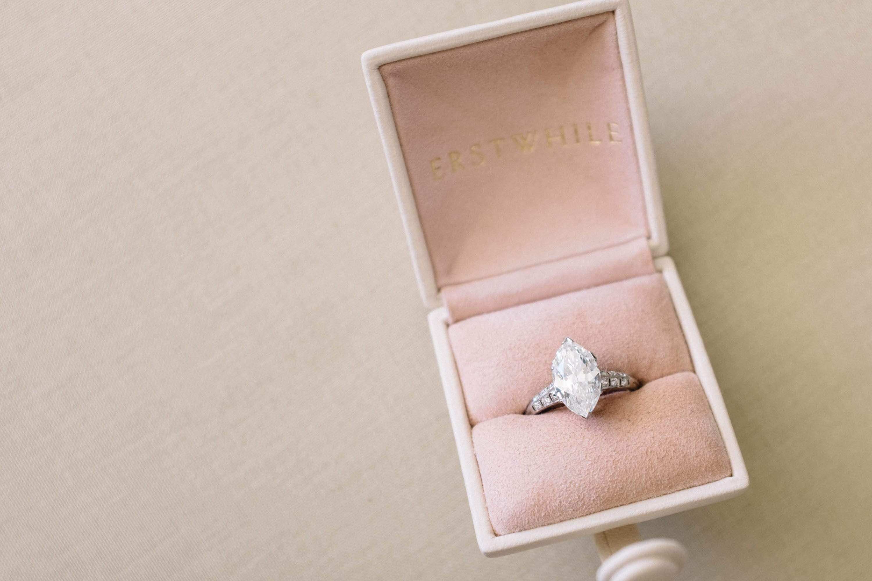 3.02 CARAT EDWARDIAN MARQUISE DIAMOND ENGAGEMENT RING - Image 9