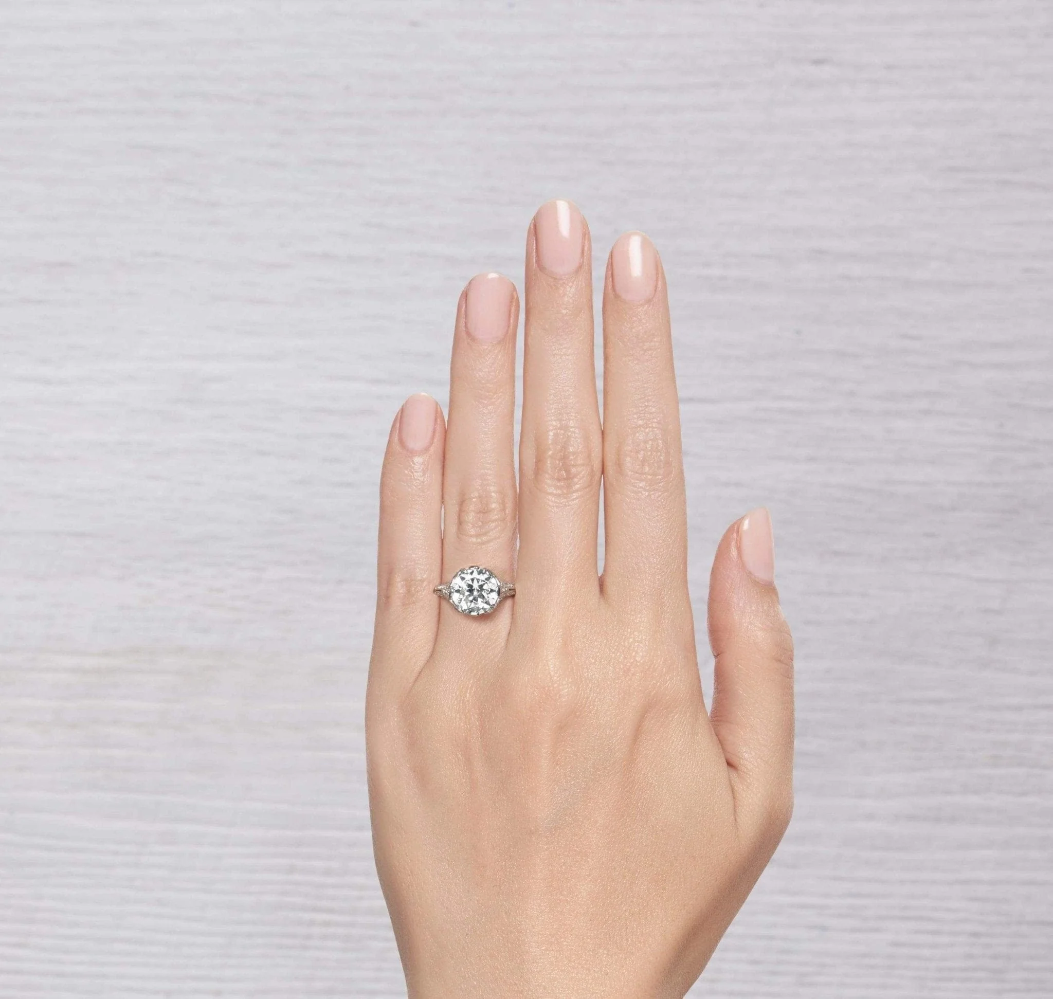 3.47 CARAT EDWARDIAN DIAMOND ENGAGEMENT RING - Image 5