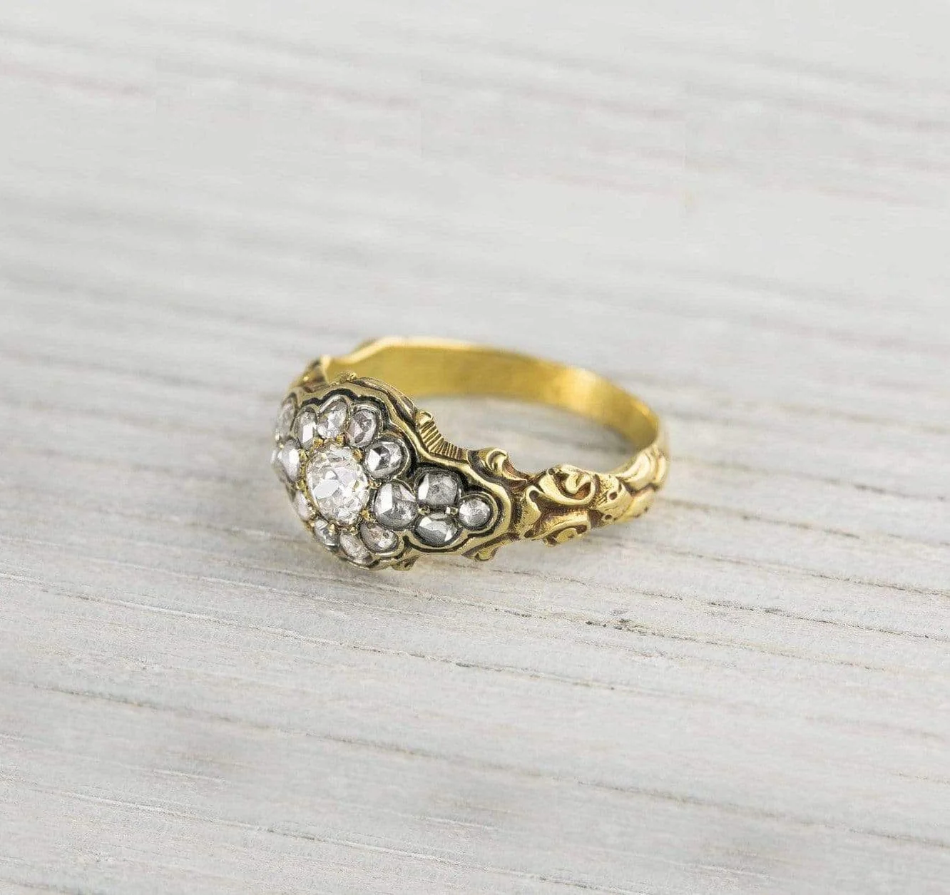 .38 Carat Antique Victorian Gold Diamond Engagement Ring