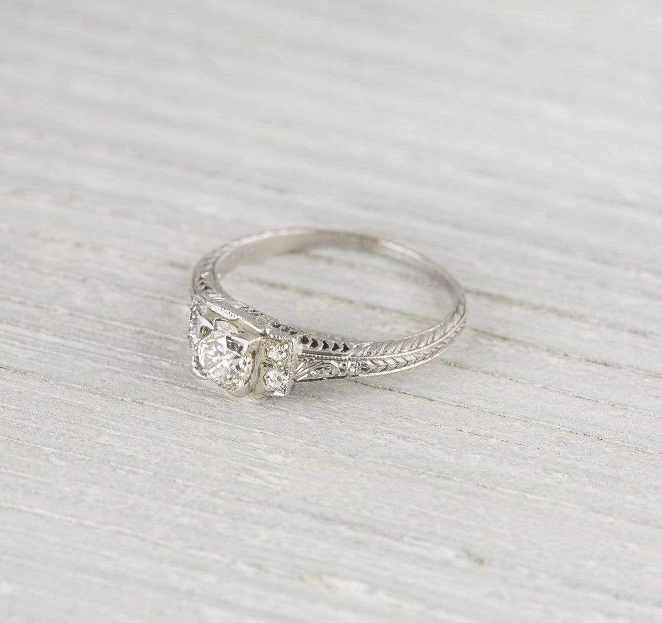 .40 Carat Art Deco Vintage Engagement Ring