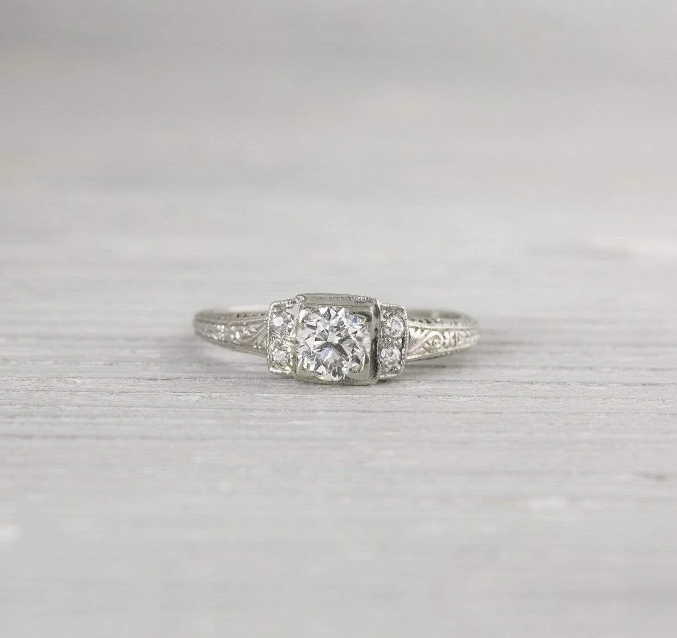 .40 Carat Art Deco Vintage Engagement Ring - Image 2