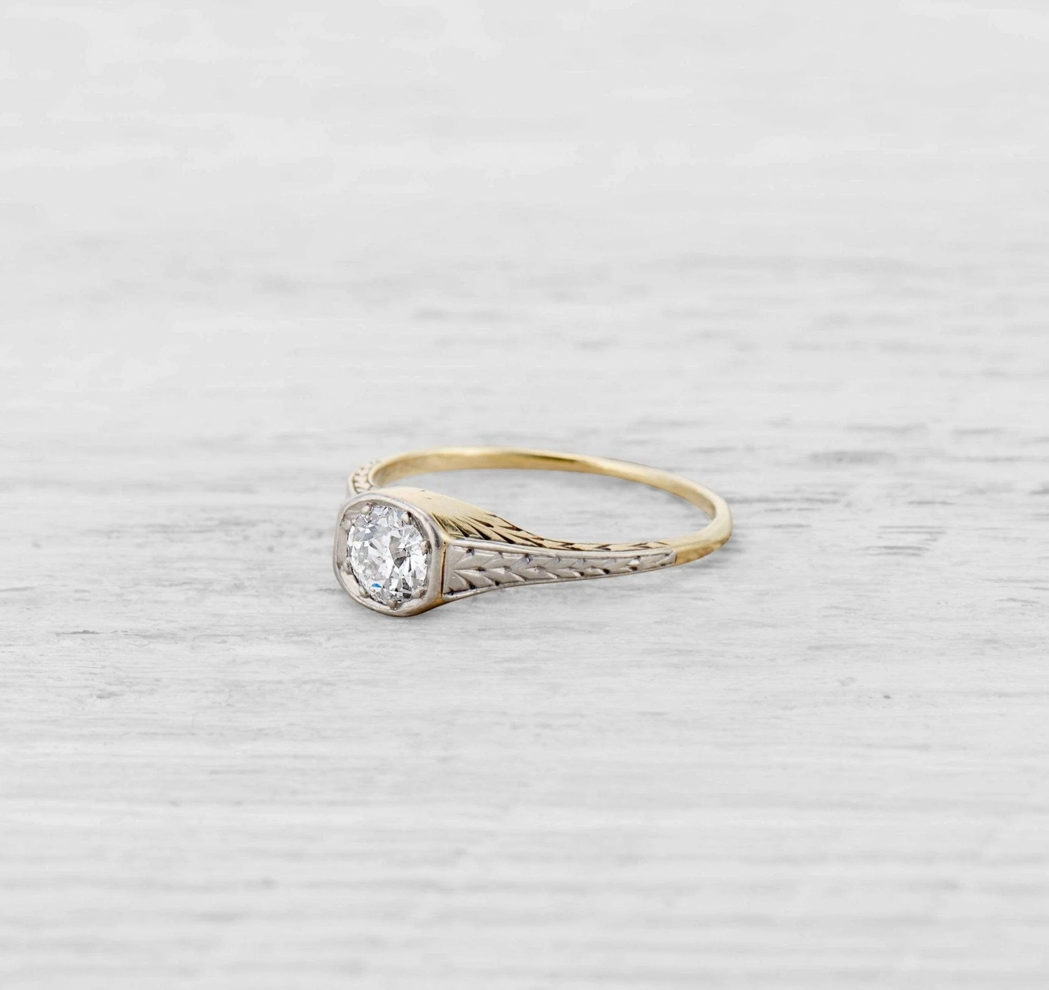 .45 CARAT EDWARDIAN DIAMOND ENGAGEMENT RING