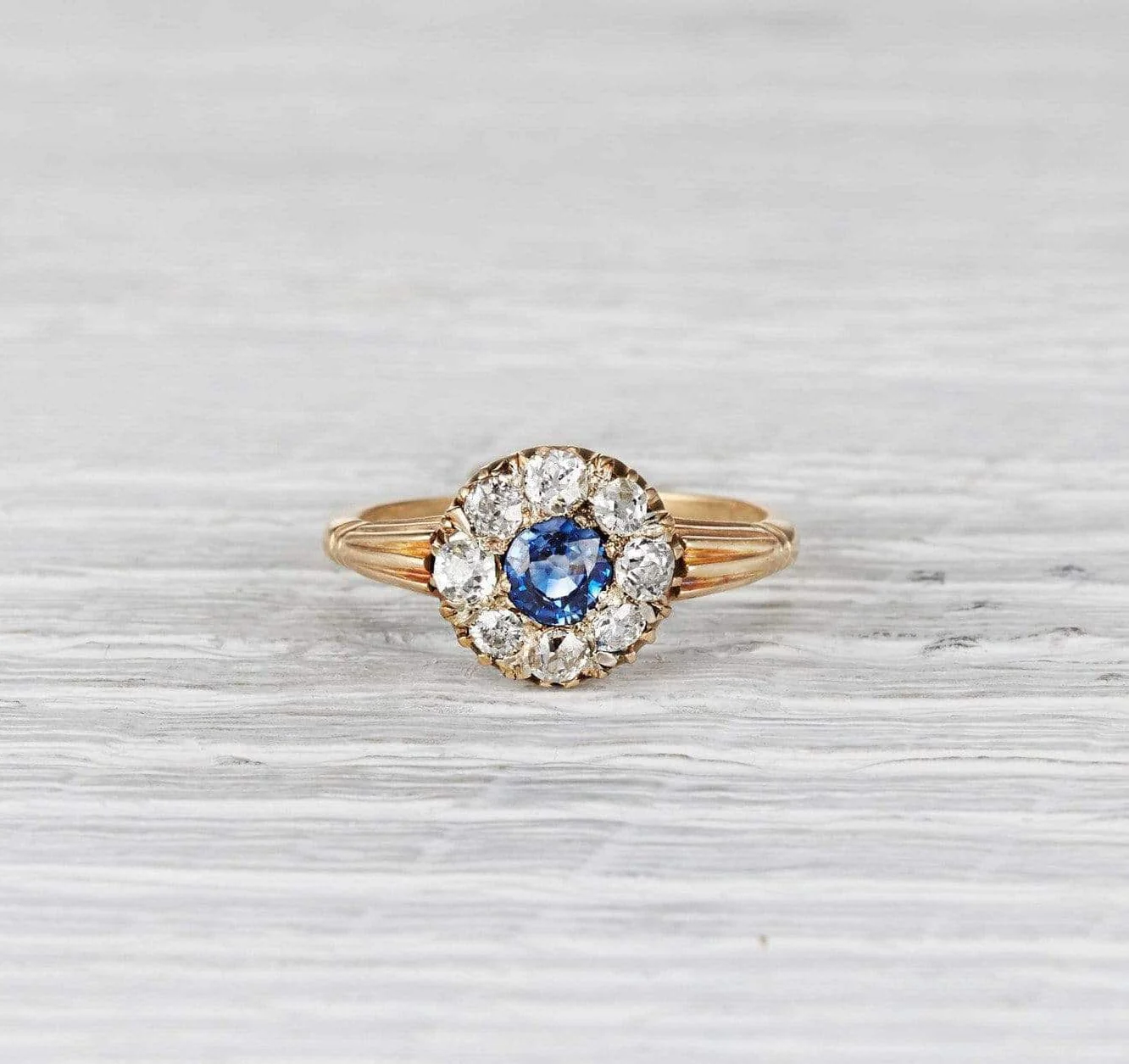 .45 Carat Victorian Sapphire Cluster Ring - Image 2