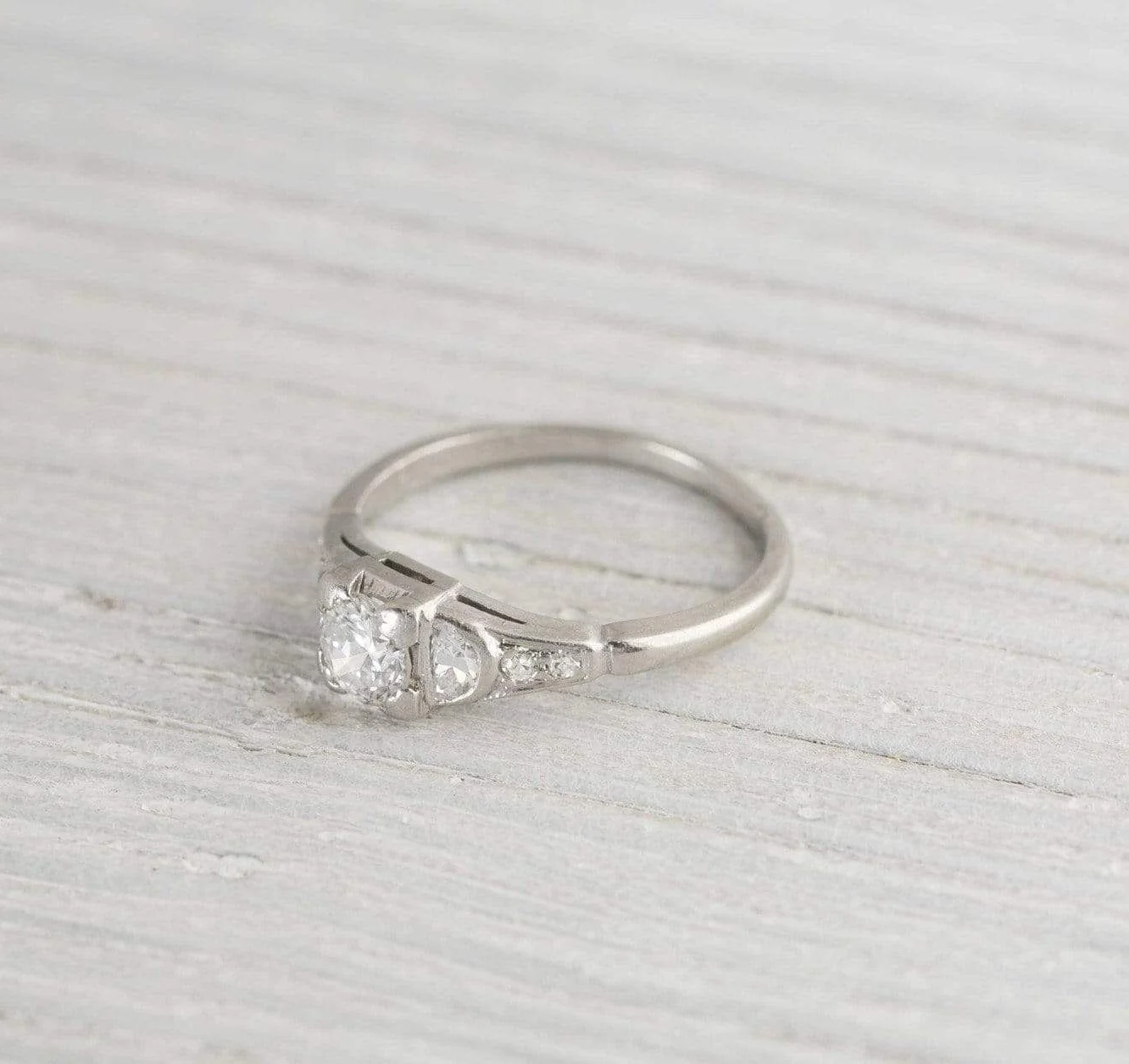 .45 Carat Vintage Diamond Art Deco Engagement Ring