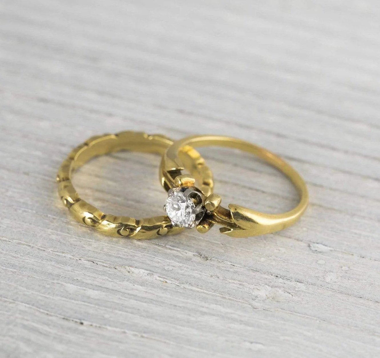 .50 Carat Diamond Engagement Ring & Wedding Band Set by Georg Jensen