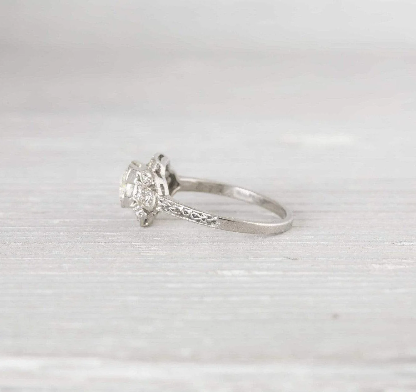 .50 Carat Vintage Art Deco Diamond Engagement Ring - Image 3
