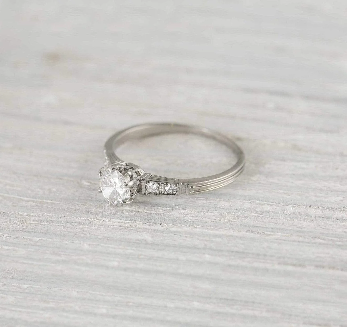 .50 Carat Vintage Art Deco Diamond Engagement Ring