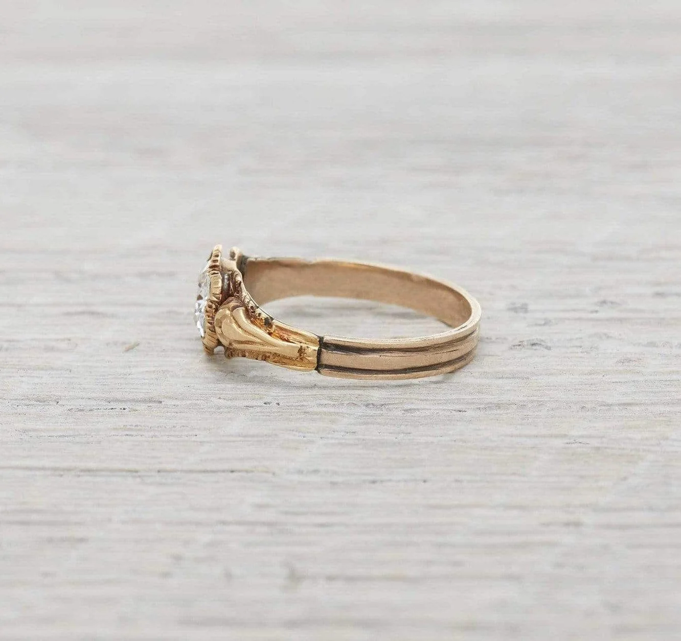.56 Carat Gold Victorian Engagement Ring - Image 3