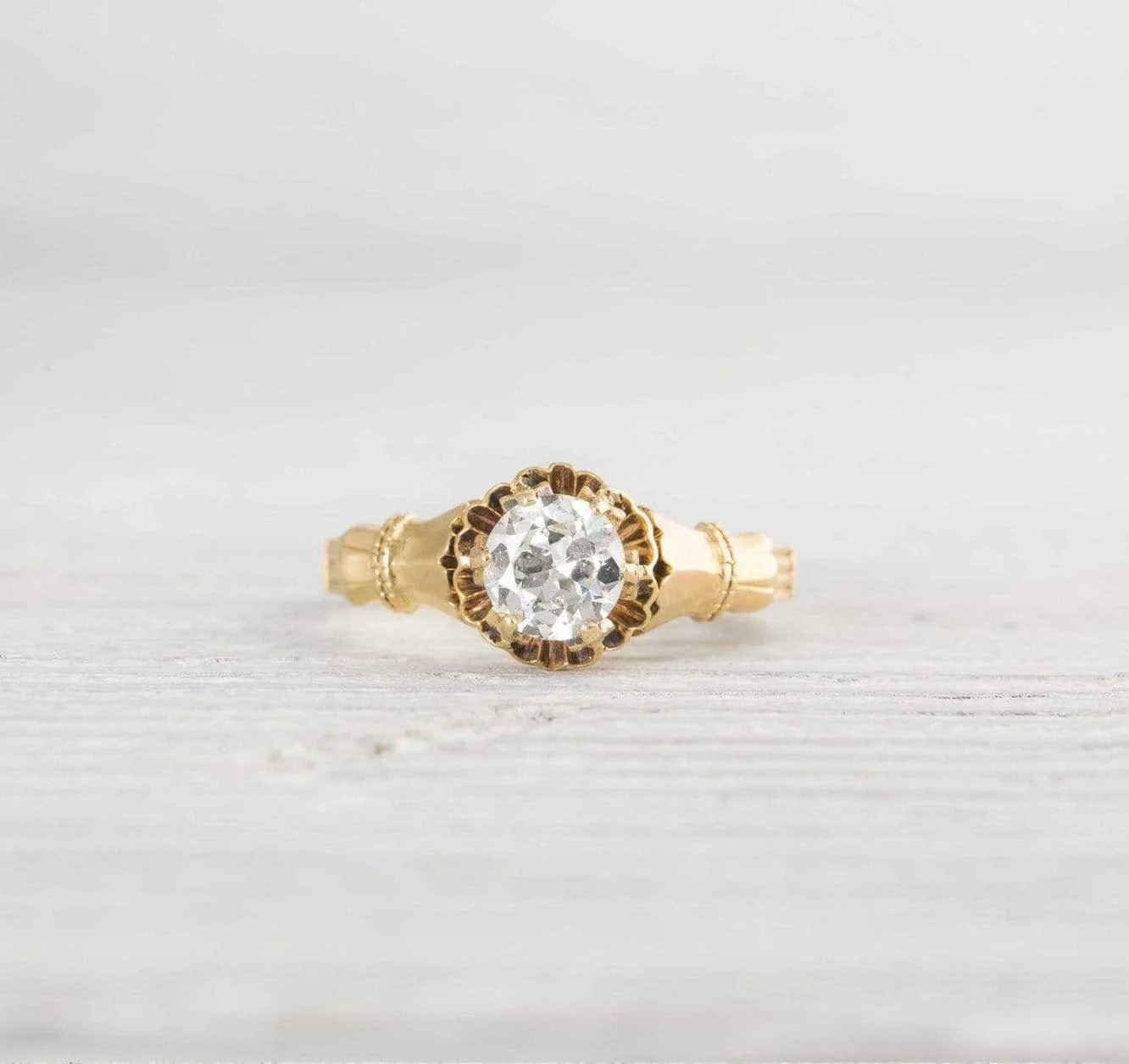 .60 Carat Antique Diamond & Gold Buttercup Engagement Ring - Image 2
