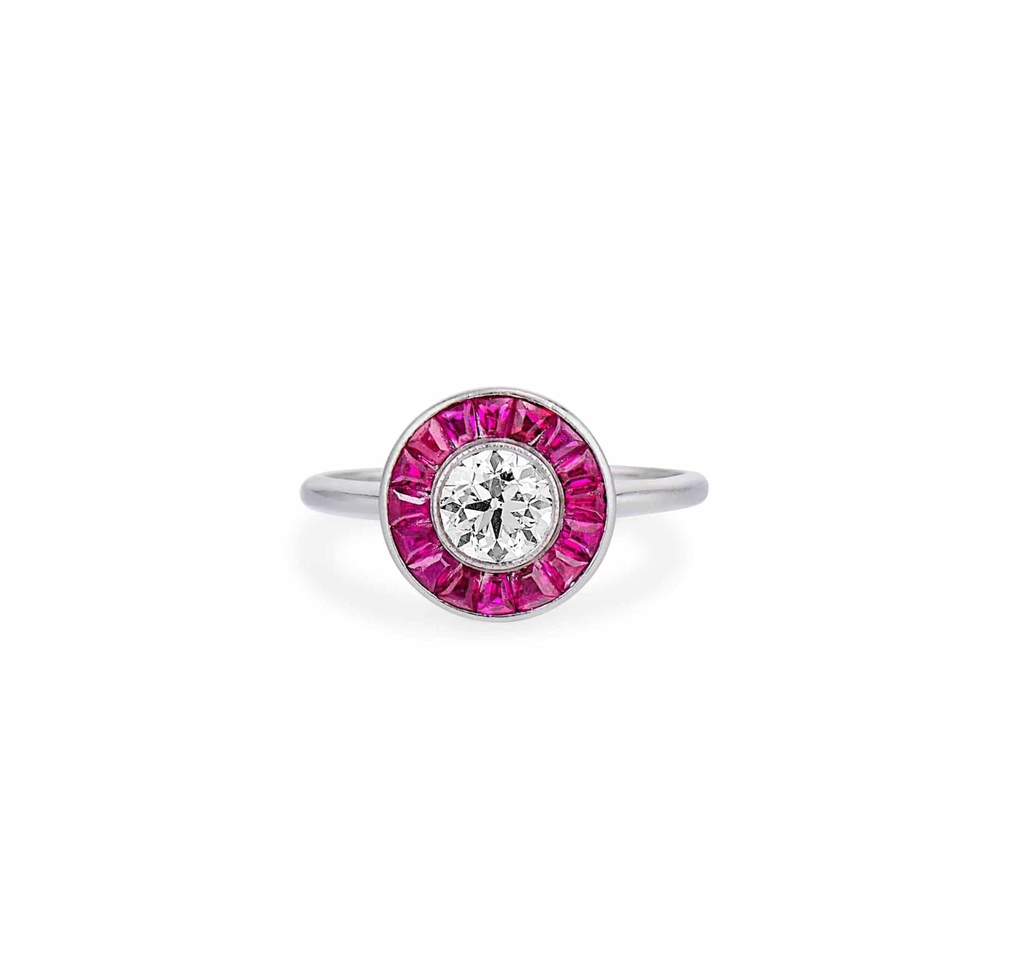 .60 Carat Edwardian Ruby and Diamond Target Ring - Image 2