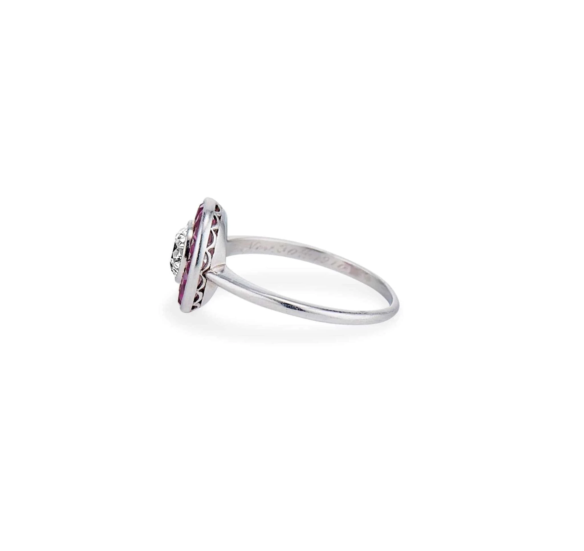 .60 Carat Edwardian Ruby and Diamond Target Ring - Image 3